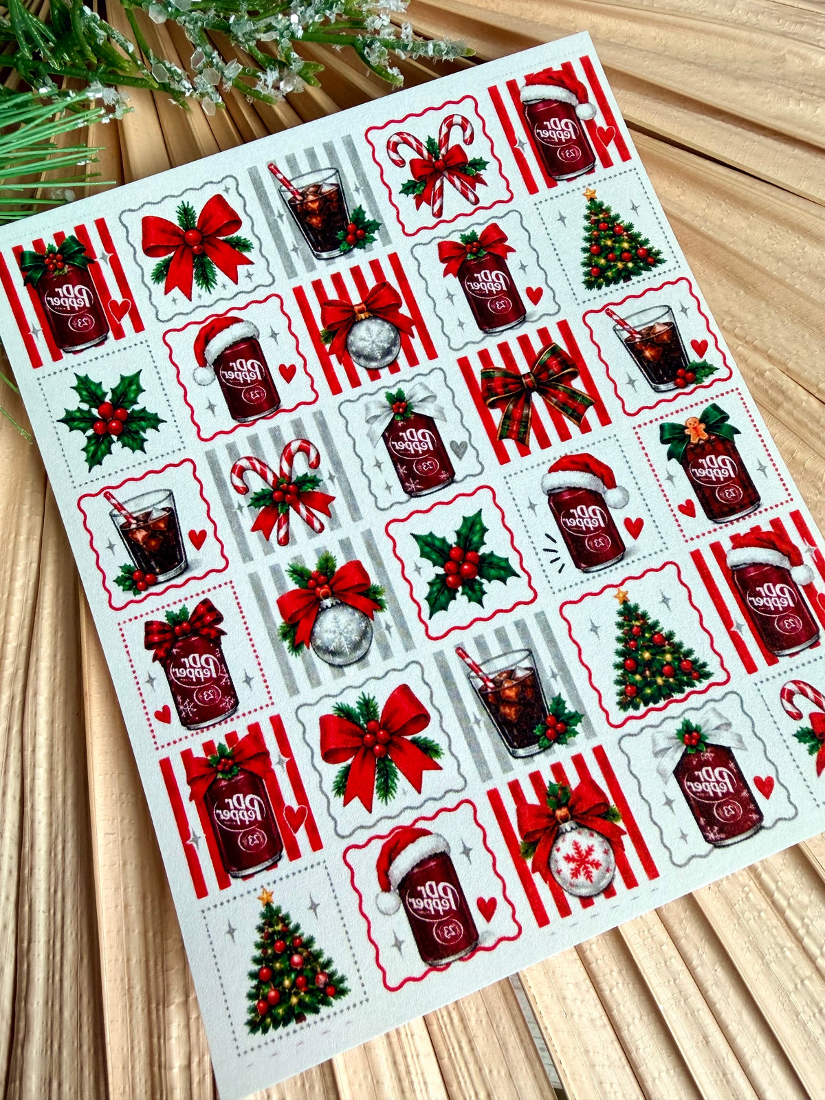 Holiday Soda Tile Transfer Papers