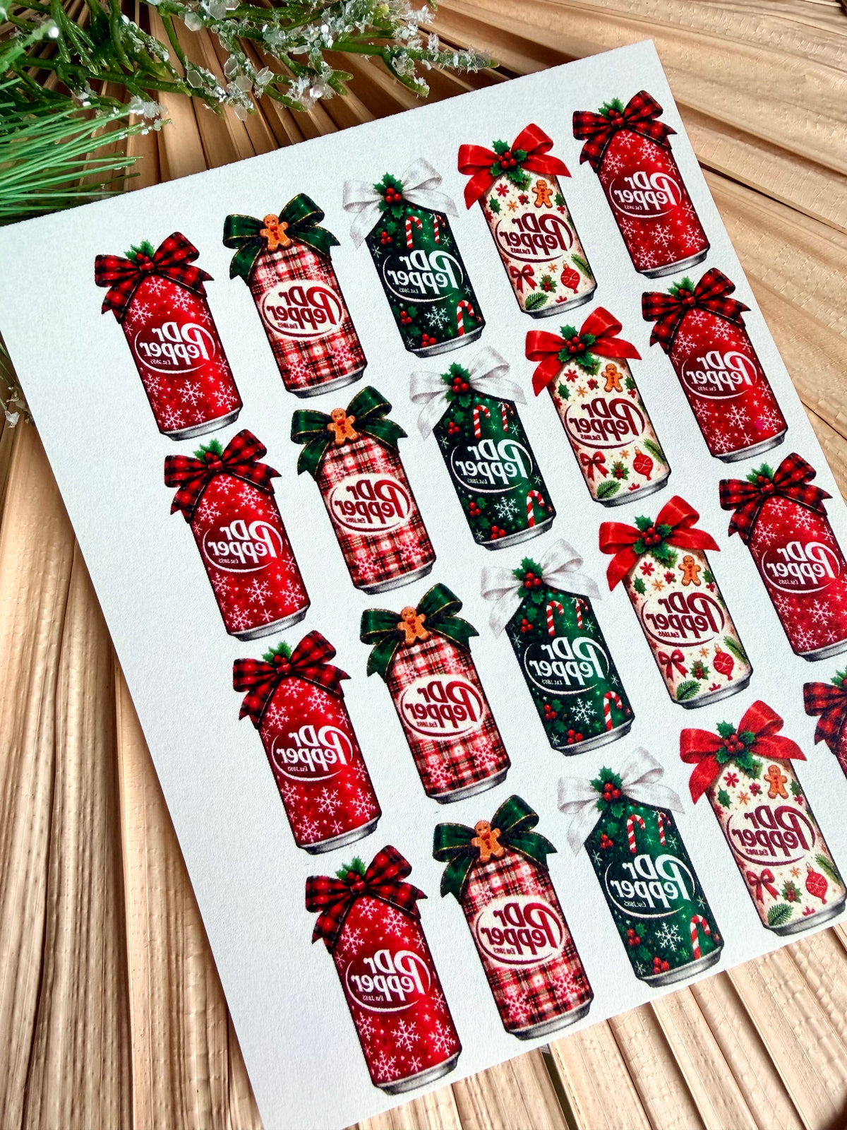 Holiday Soda Can Transfer Papers