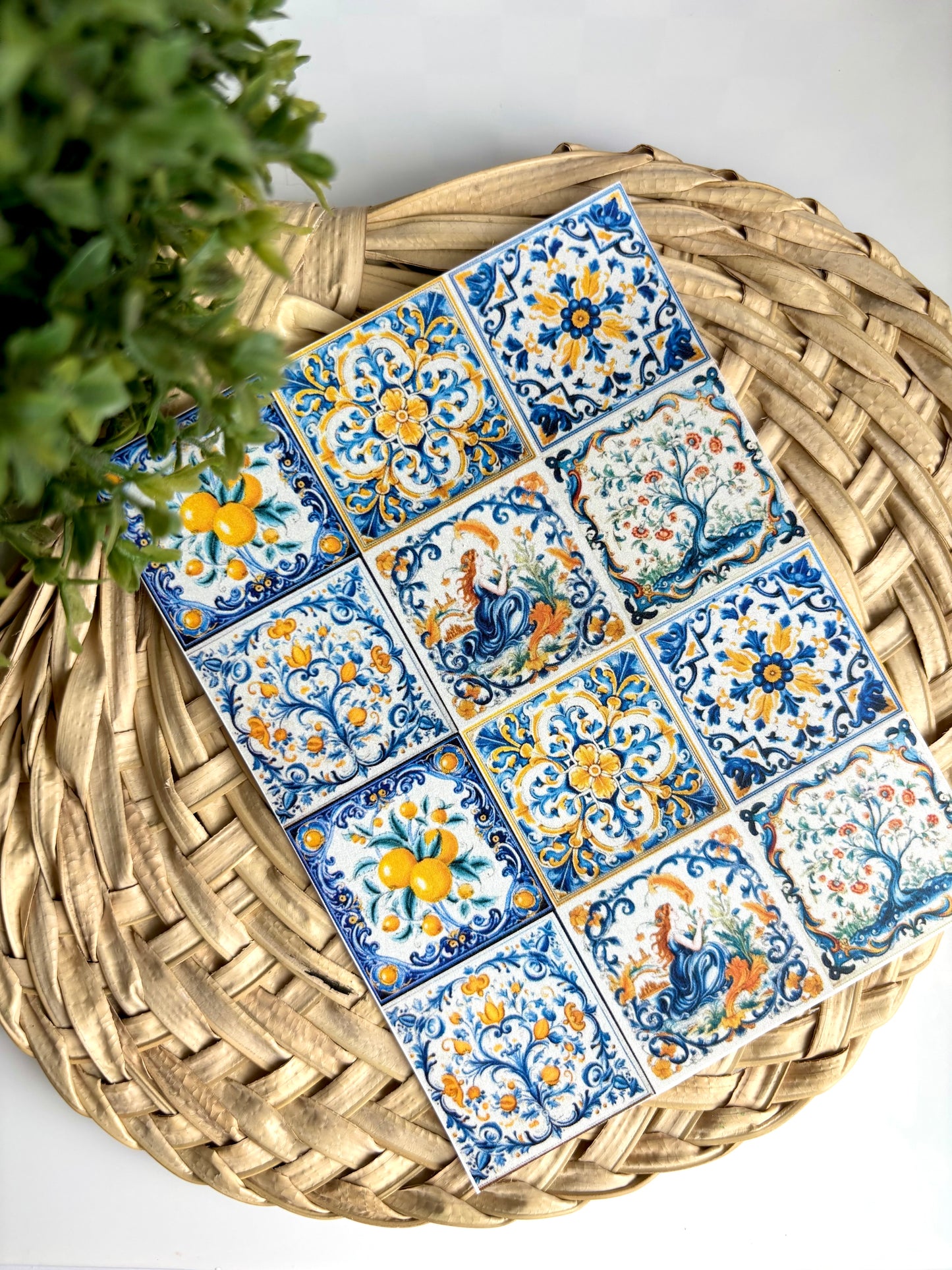 Large Italian Tile A Transfer Paper