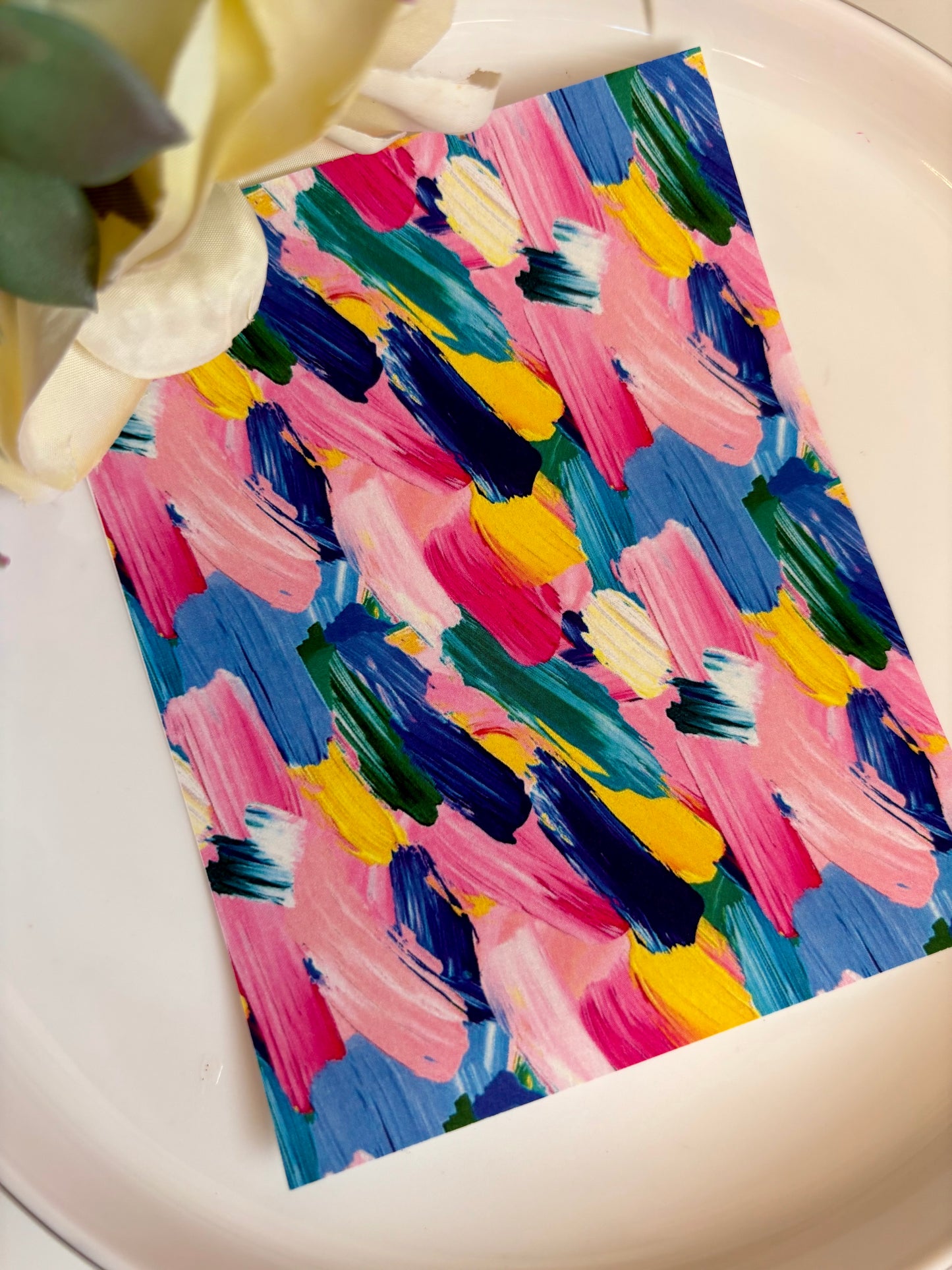 Colorful Brushstroke Transfer Paper