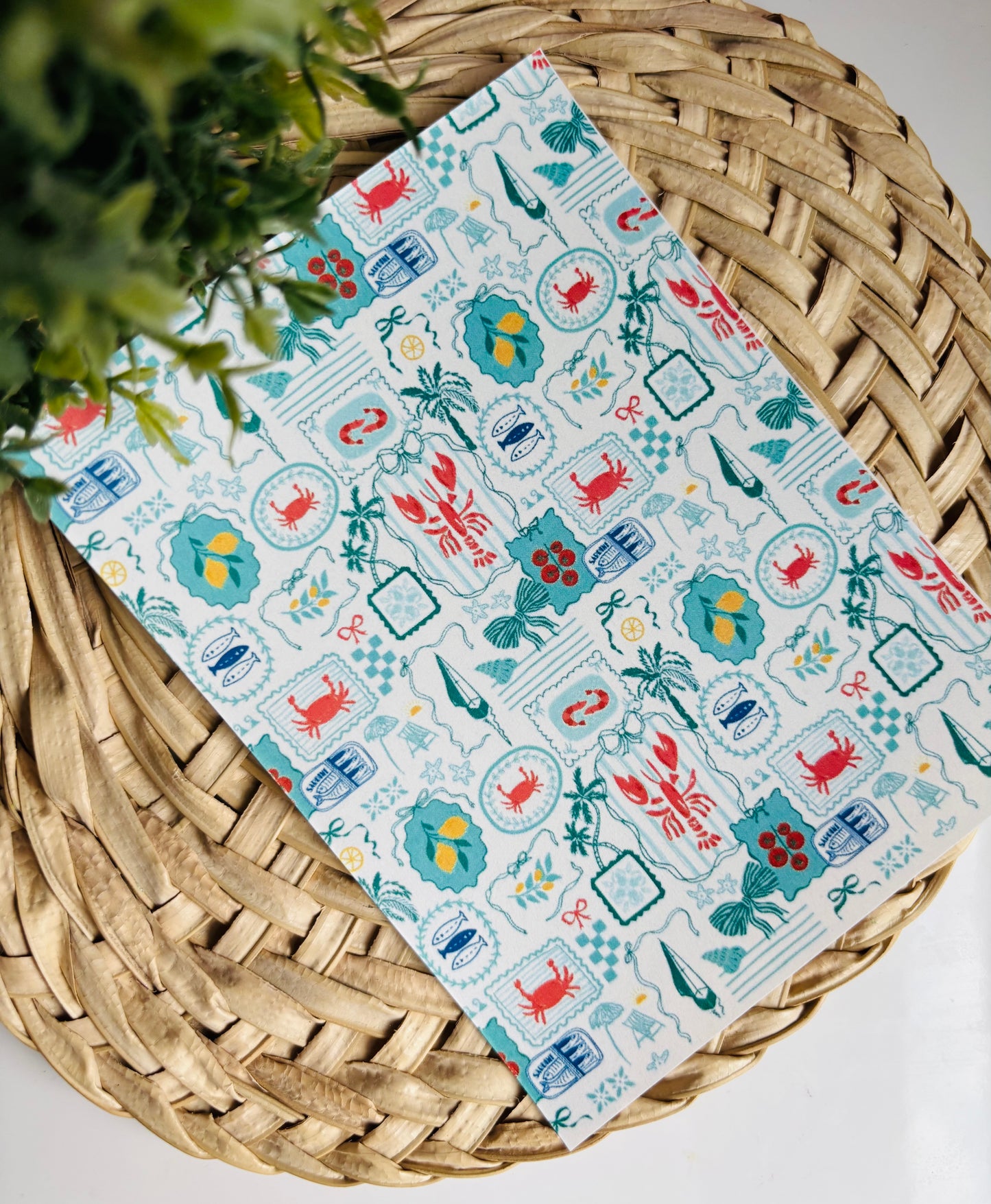 Green Lobstah Dinnah Transfer Paper