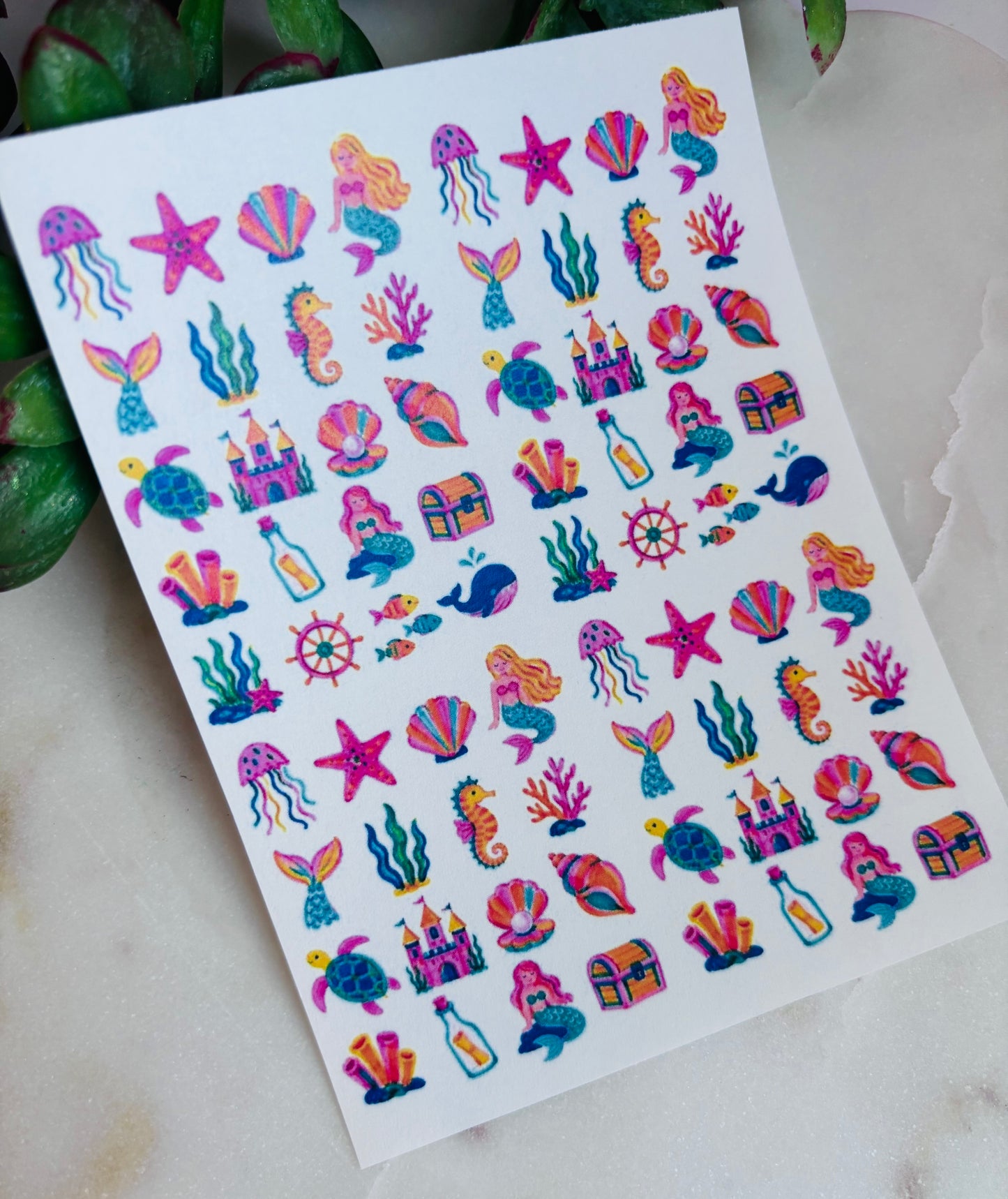 Whimsy Mermaid Charm Transfer Paper