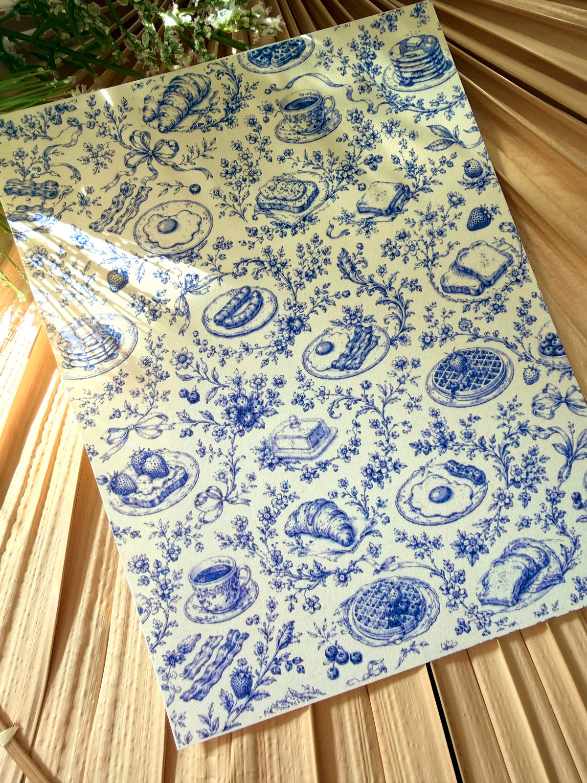 Breakfast Toile Transfer Paper