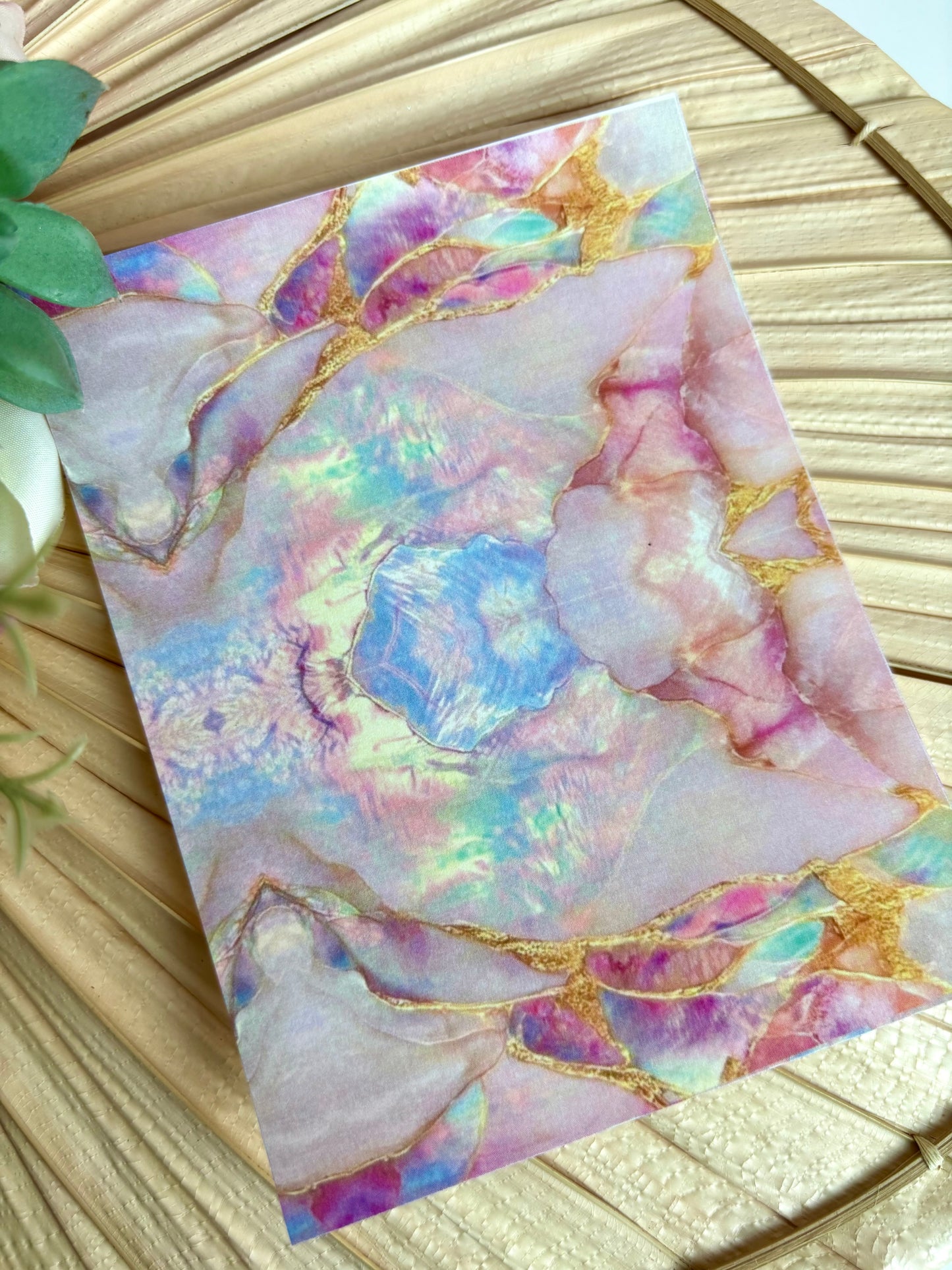 Pink Opal Kaleidoscope D Transfer Paper