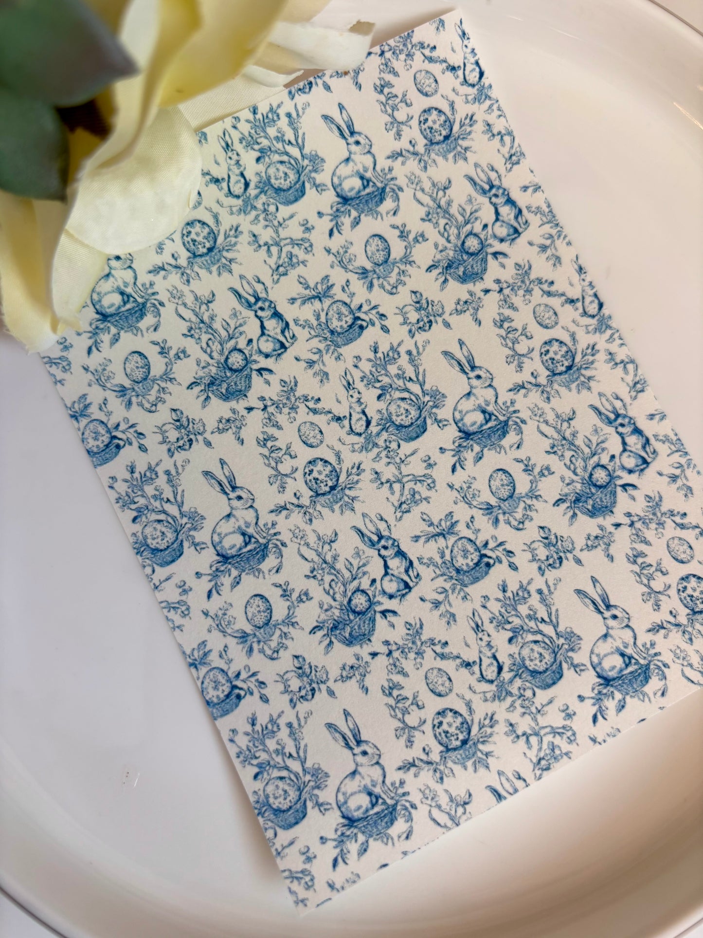 Bunny Toile Transfer Paper