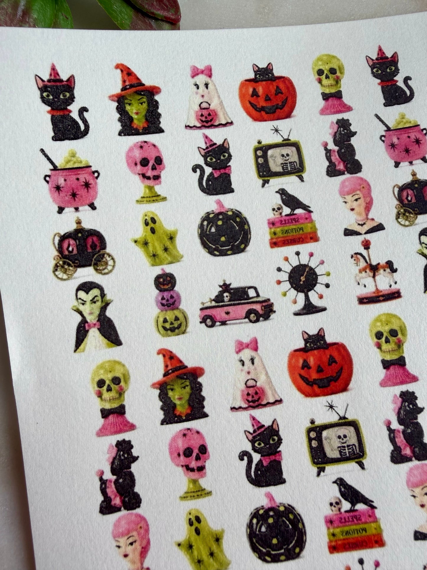 Vintage Halloween Charm Transfer Paper