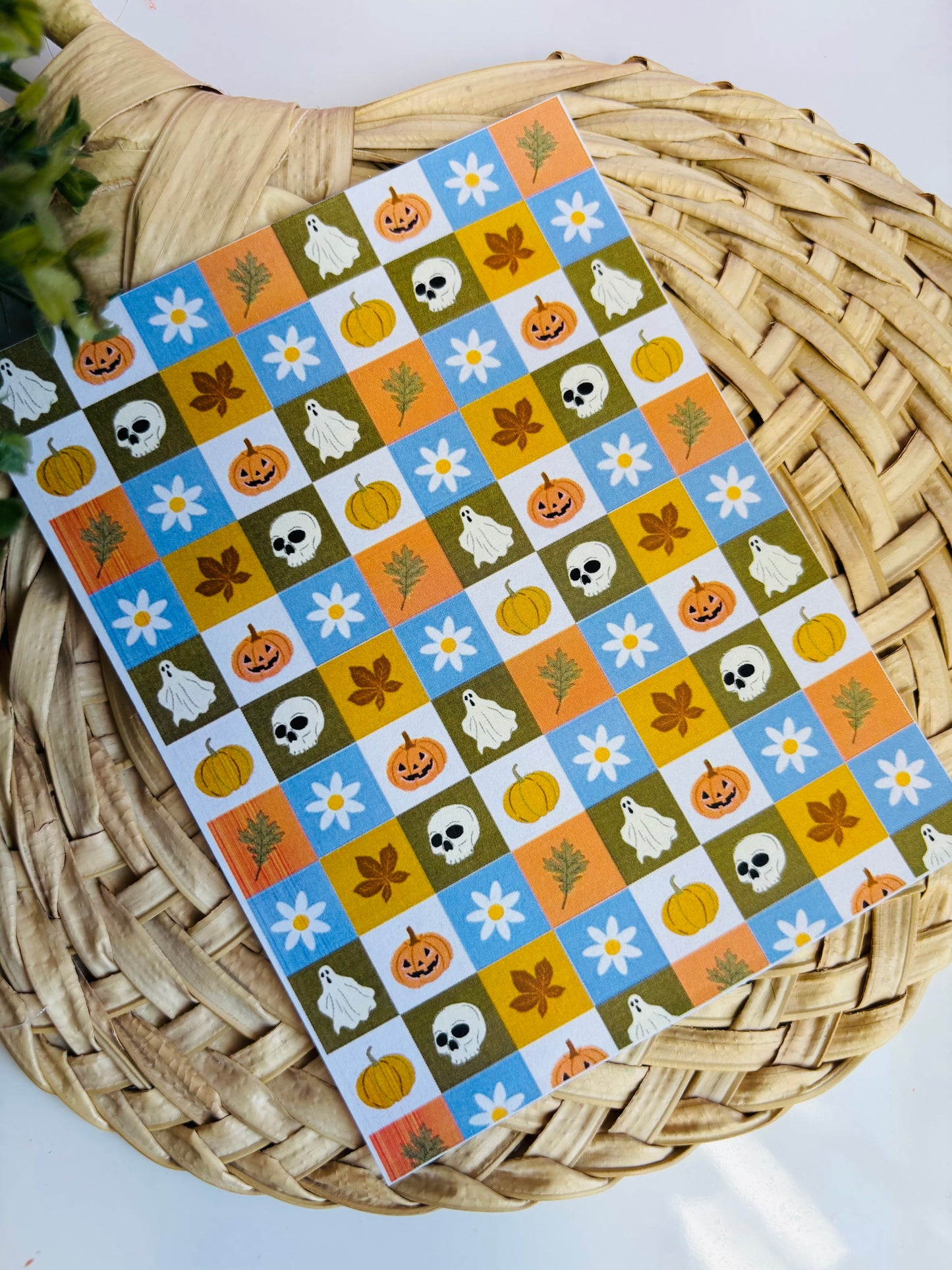 Halloween Grid Transfer Paper