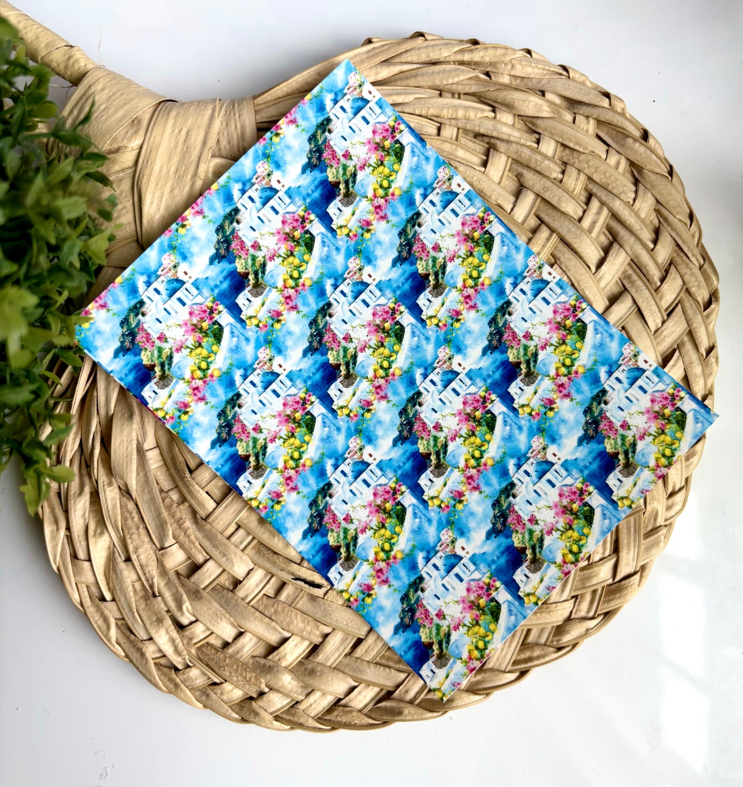 Santorini Scene Transfer Paper