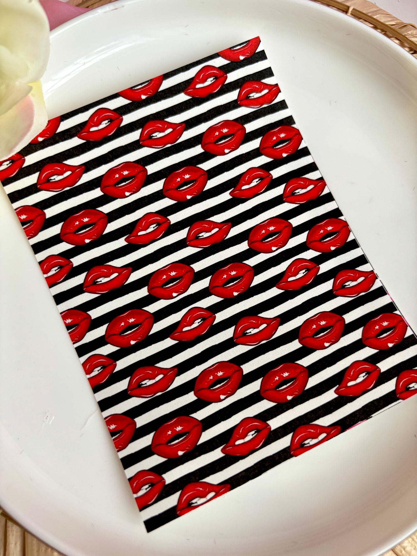 Striped Smooch Transfer Paper