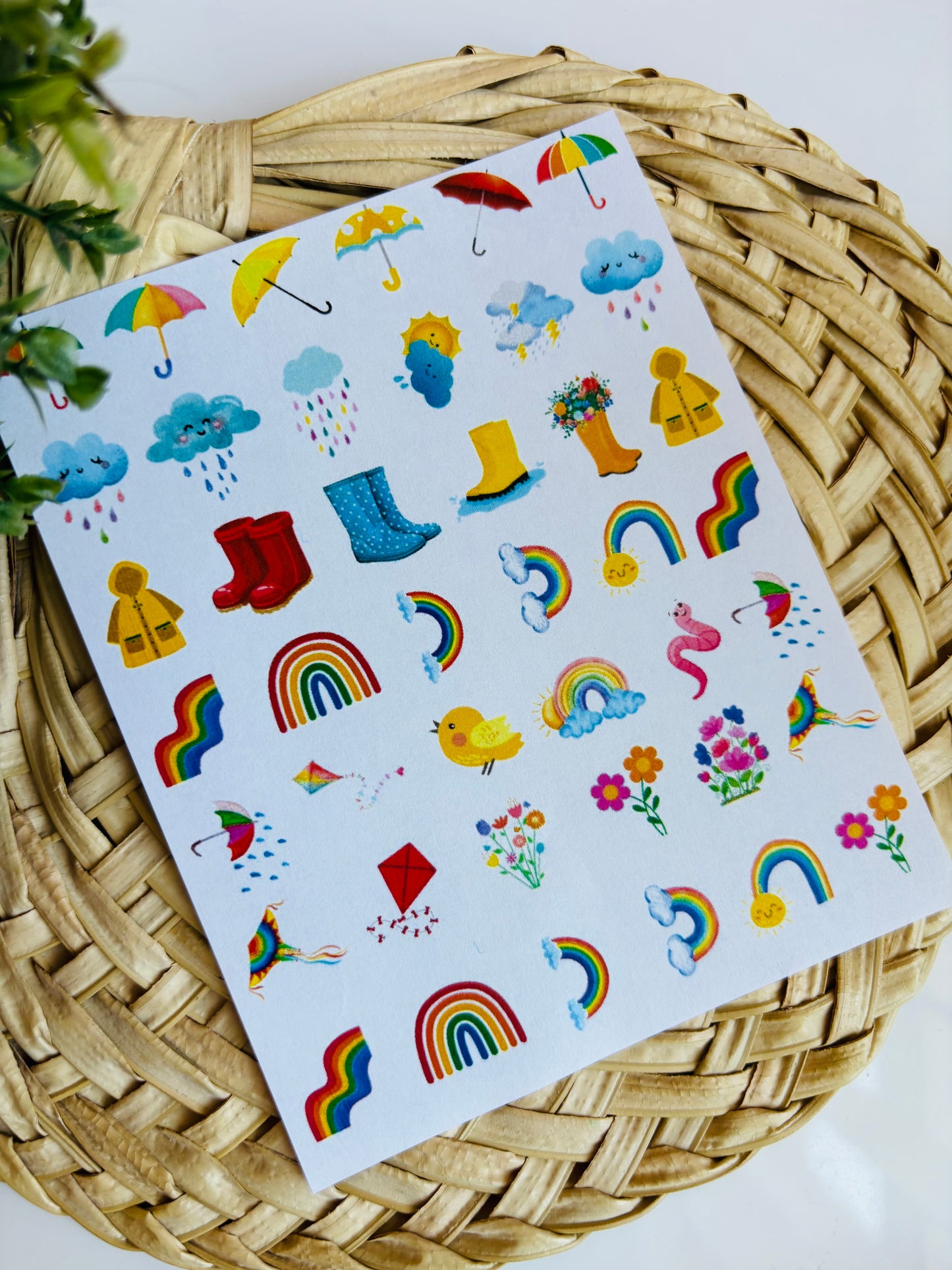 Spring Shower Charms Transfer Paper