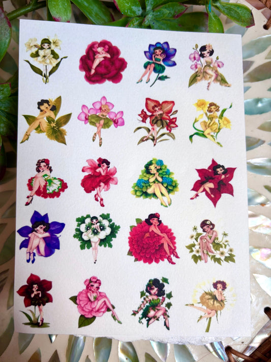 Floral Pin Up Charm Transfer Paper