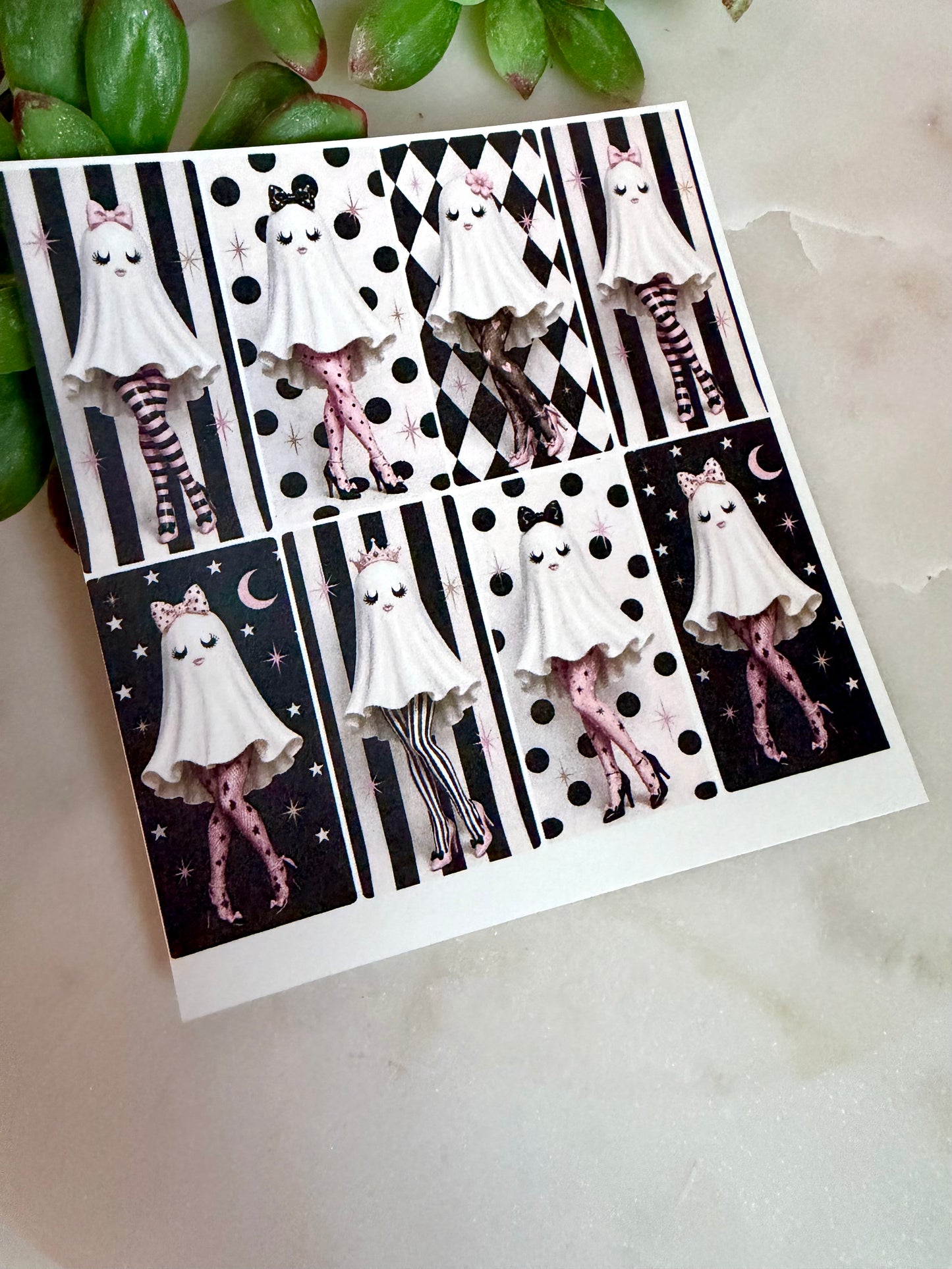 Girly Ghost ZigZag Transfer Paper