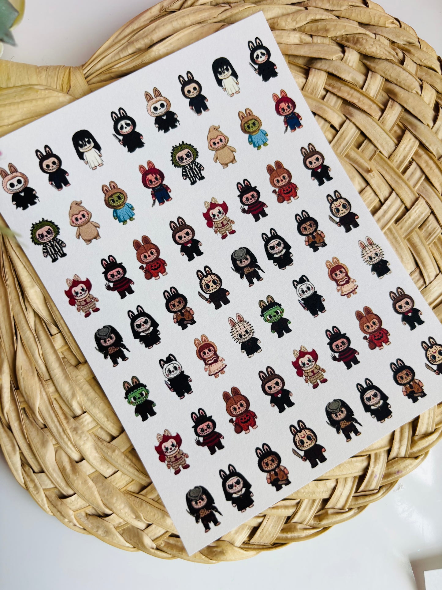 Spooky Labubu Charm Transfer Paper