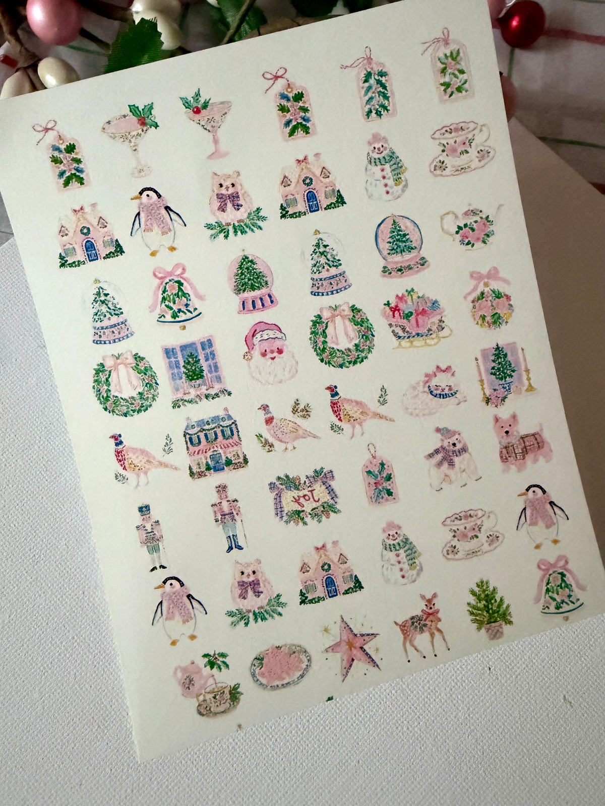Preppy Holiday Charm Transfer Papers