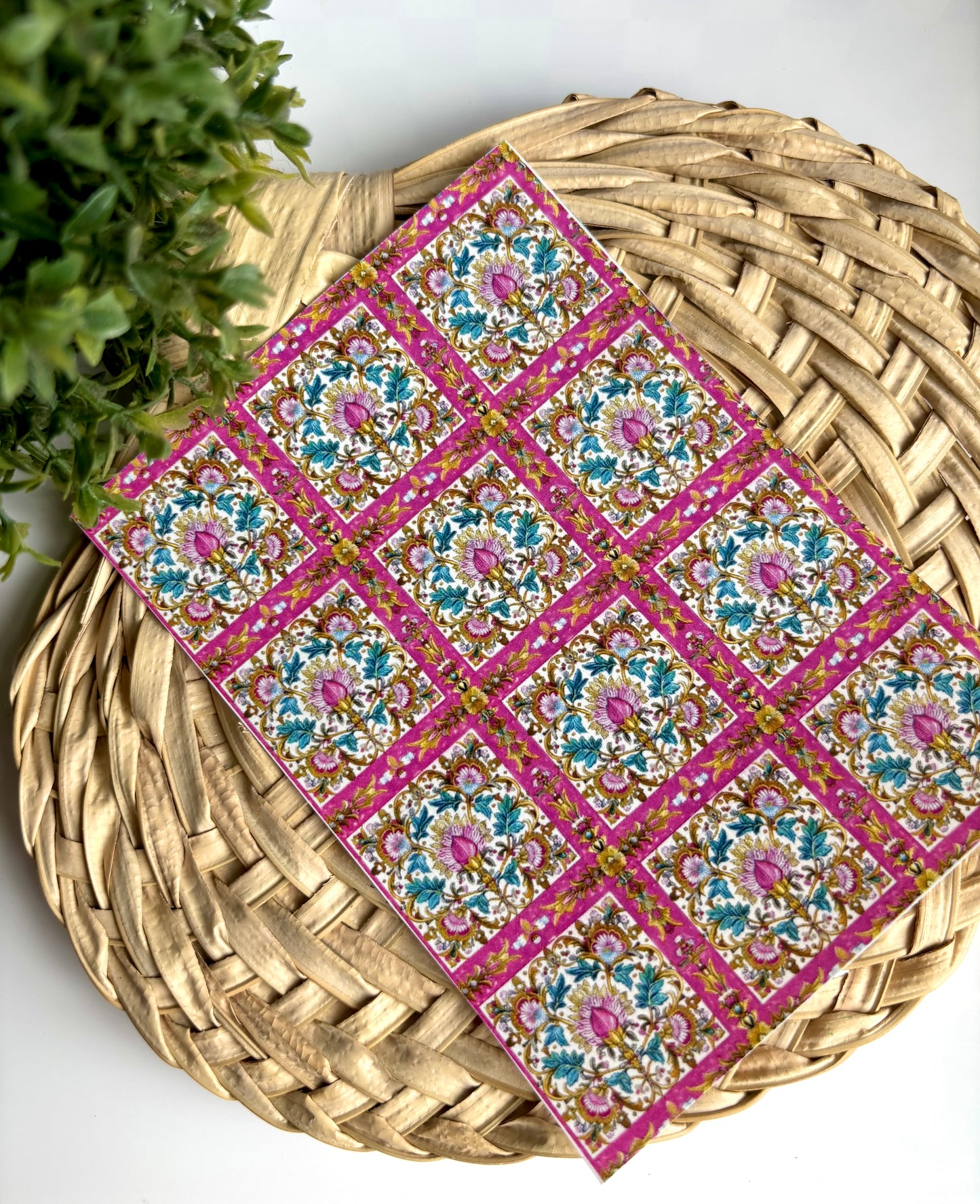 Floral Moroccan Tile Transfer Paper