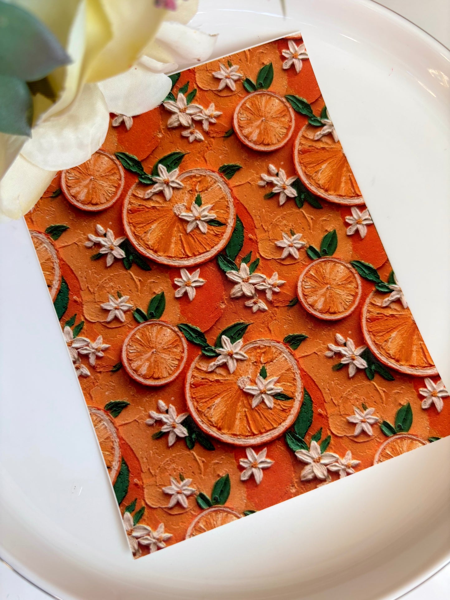 Orange Impasto Transfer Paper
