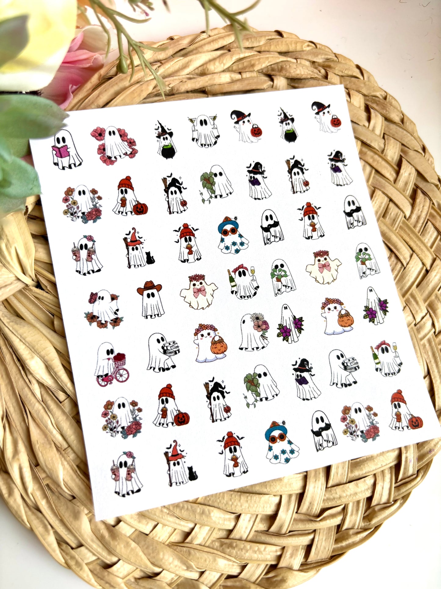 Cute Ghost Charms Transfer Paper