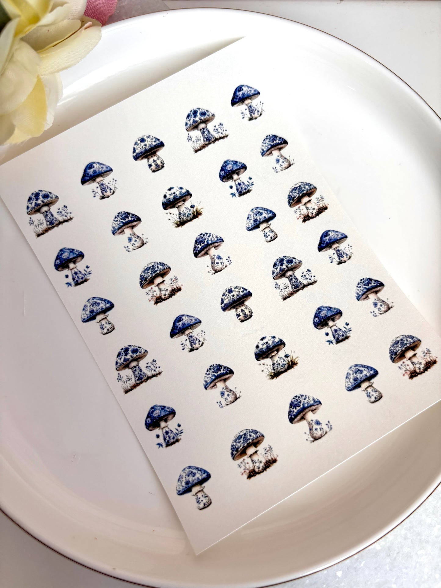 Mushroom Toile Charm Paper
