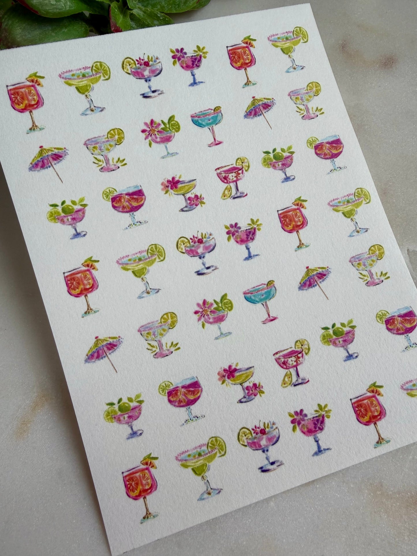 Preppy Margarita Charm Transfer Paper
