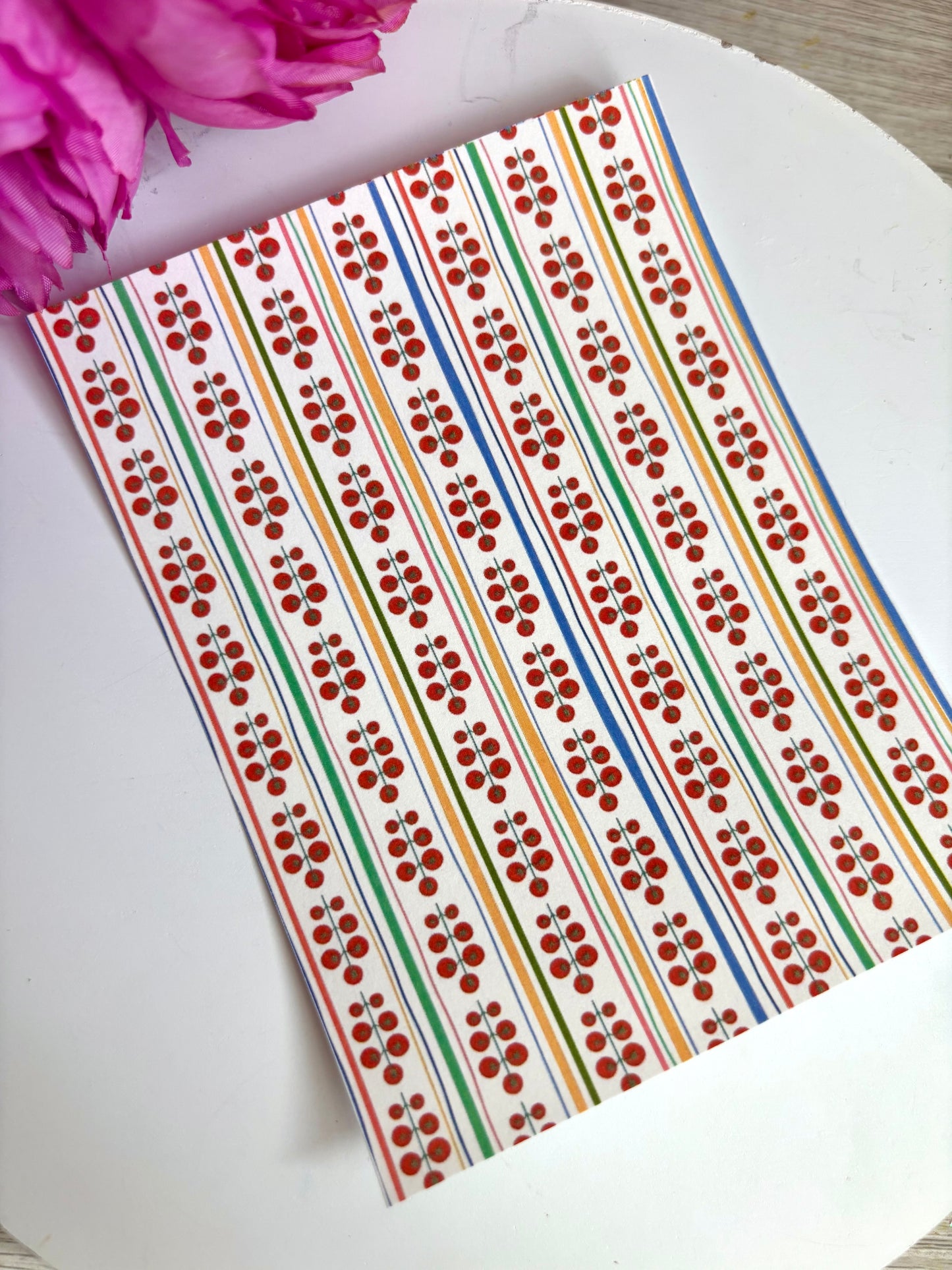 Cherry Tomato Stripe Transfer Paper