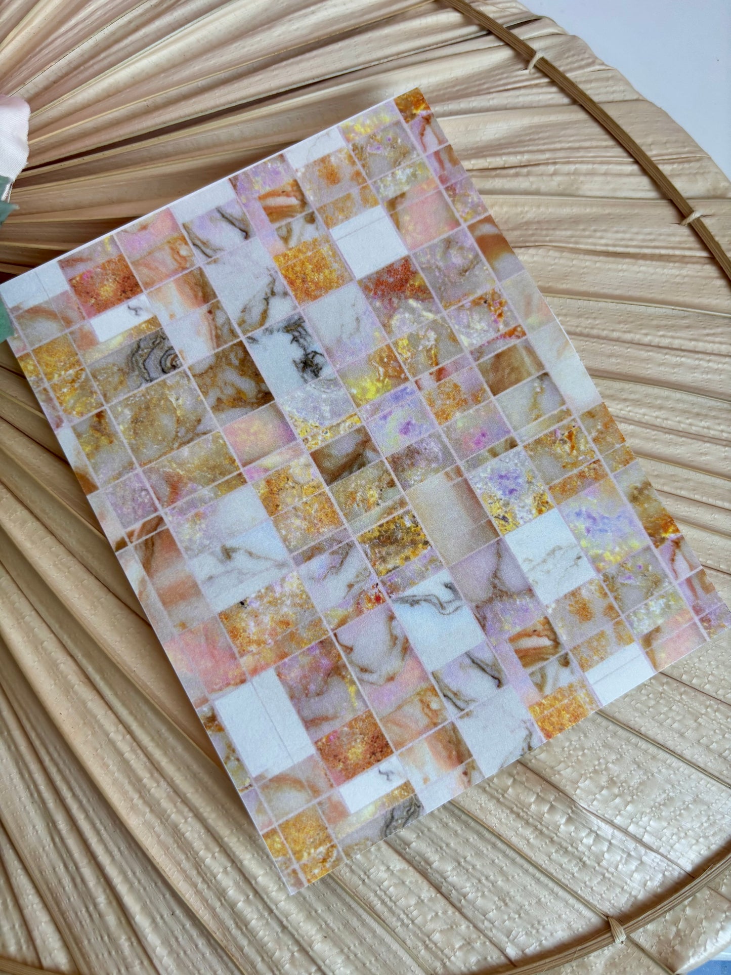 Opal & Gold Mosaic Transfer Paper