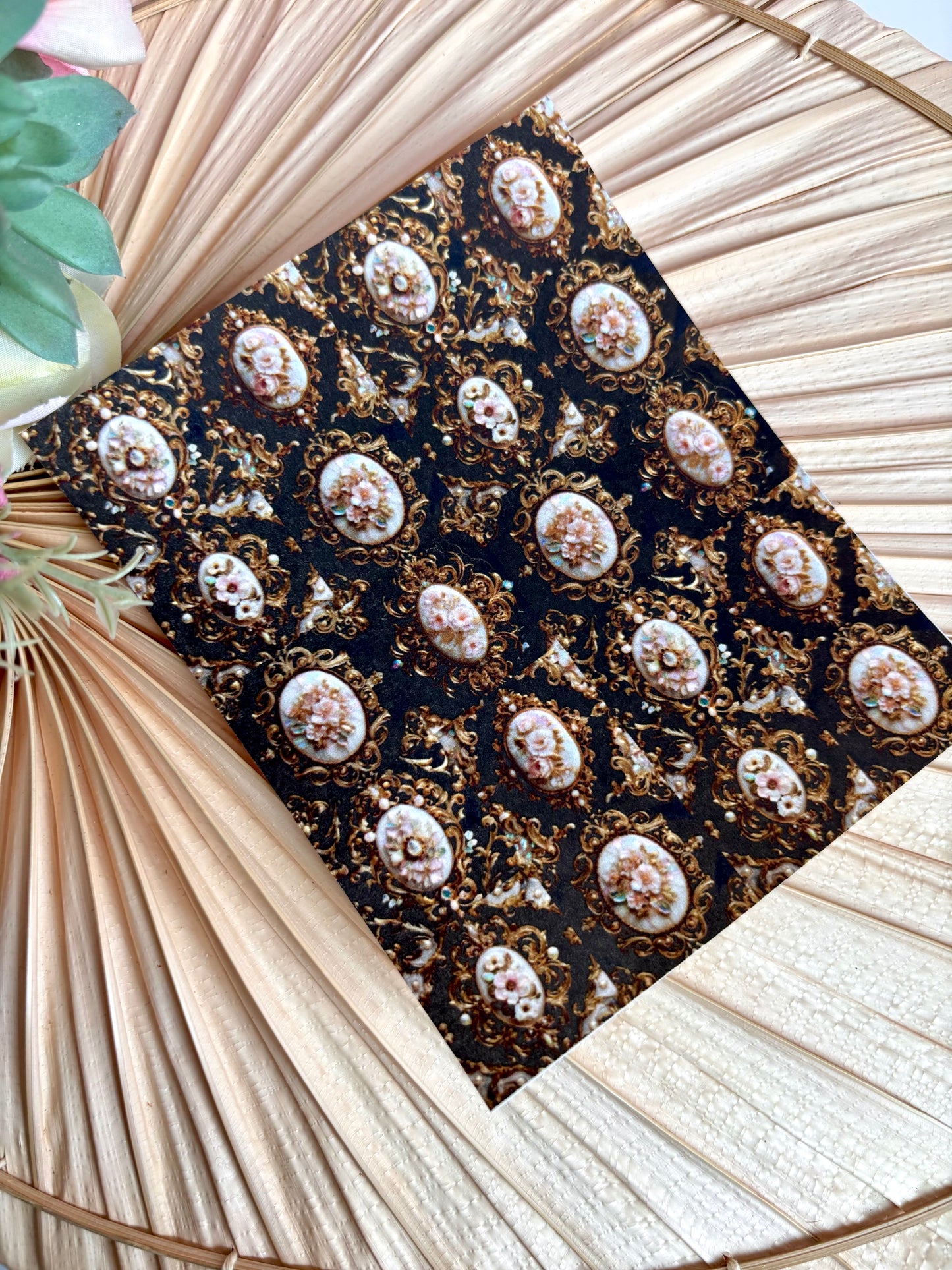 Floral Brooch Tiles Transfer Paper