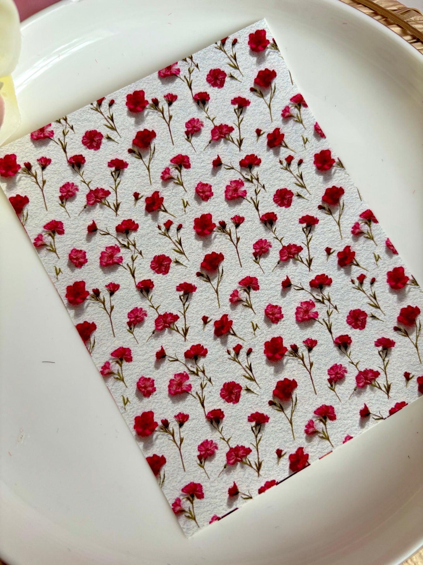 Red Flowers Transfer Paper