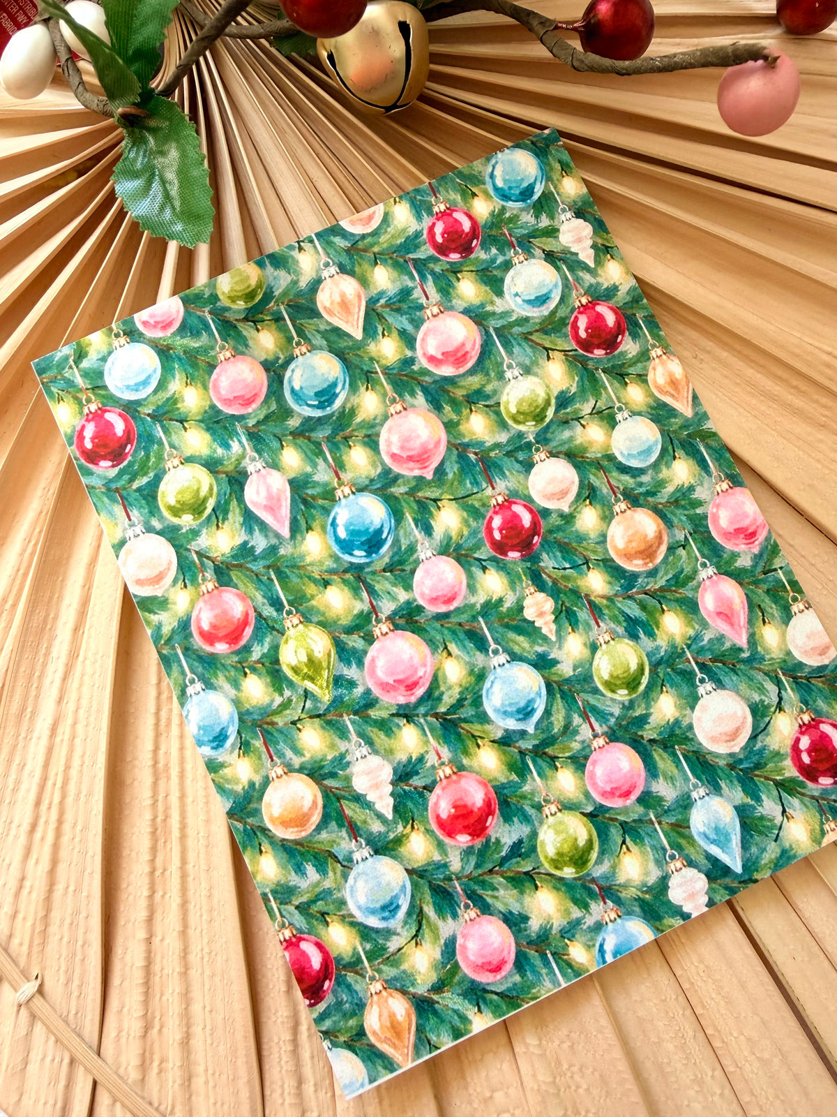 Colorful Tree Ornament Transfer Paper