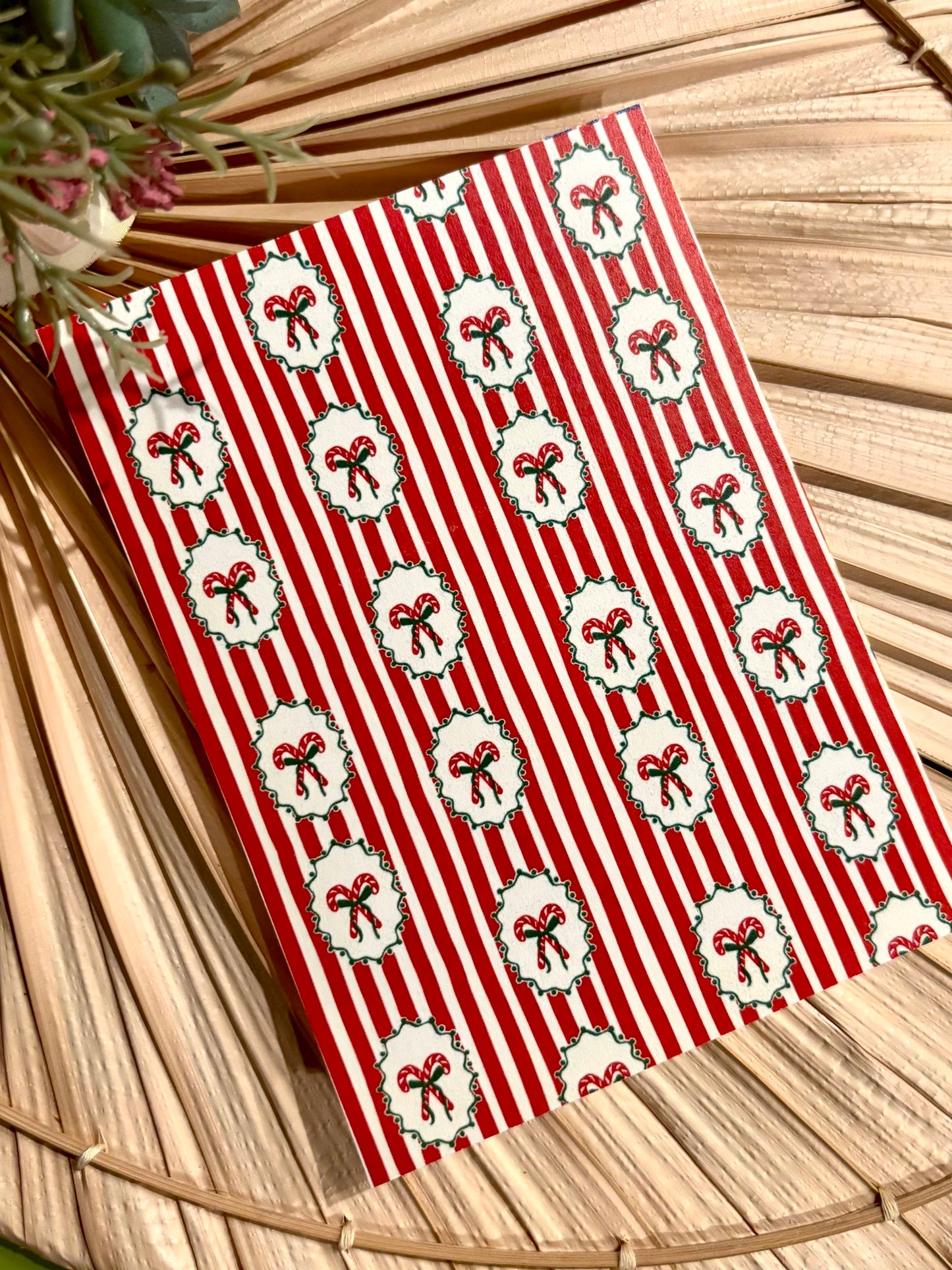 Candy Cane Bows Transfer Paper