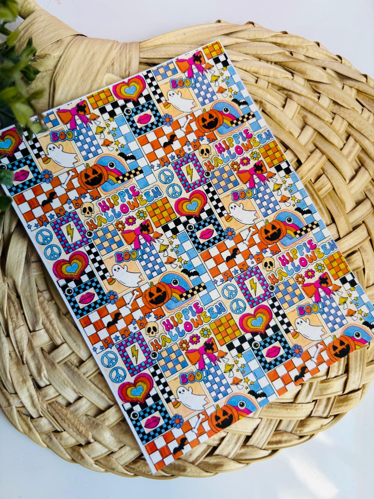 Cute Ghosty Checks Transfer Paper