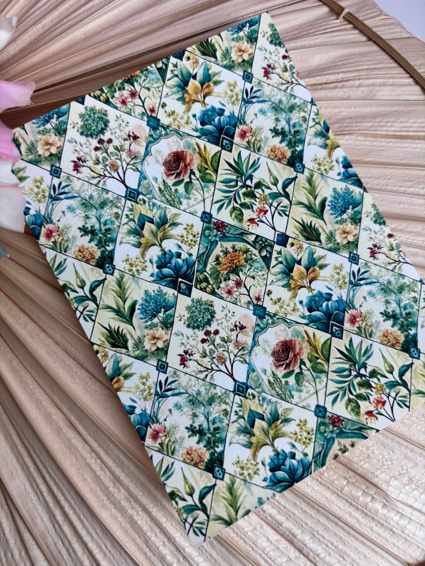 Boho Floral Diamond Transfer Paper