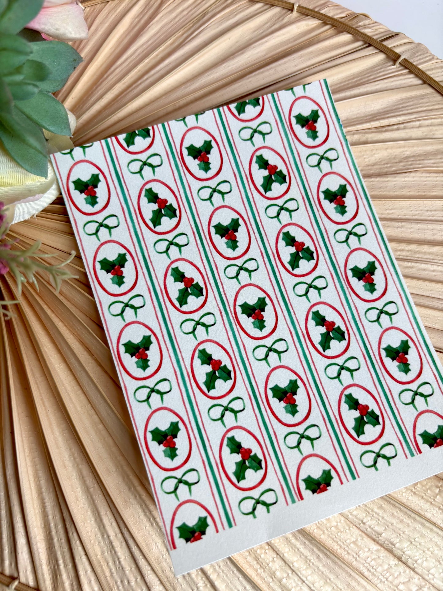 Holly Stripe Transfer Paper