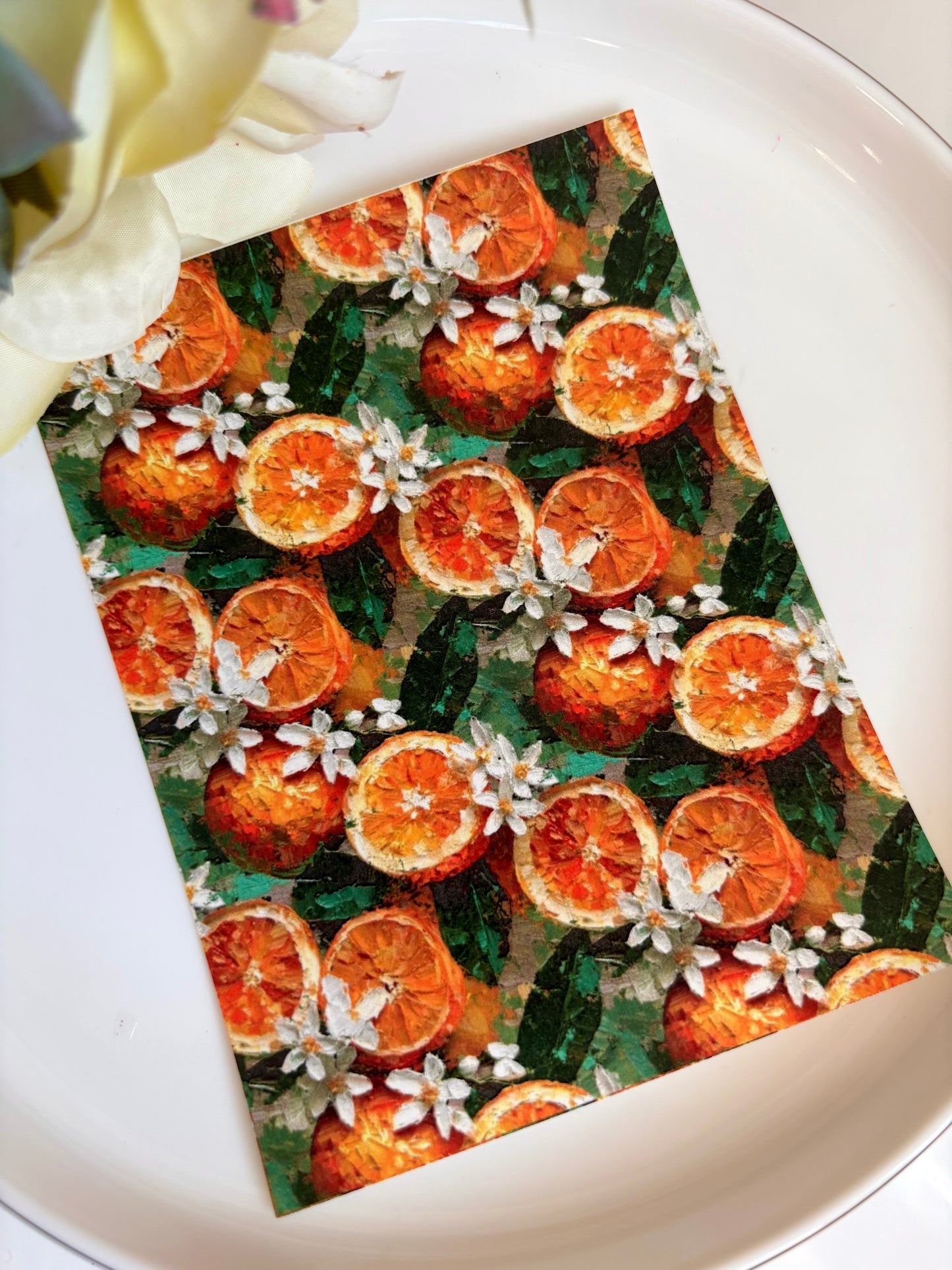 Orange Blossom Impasto Transfer Paper