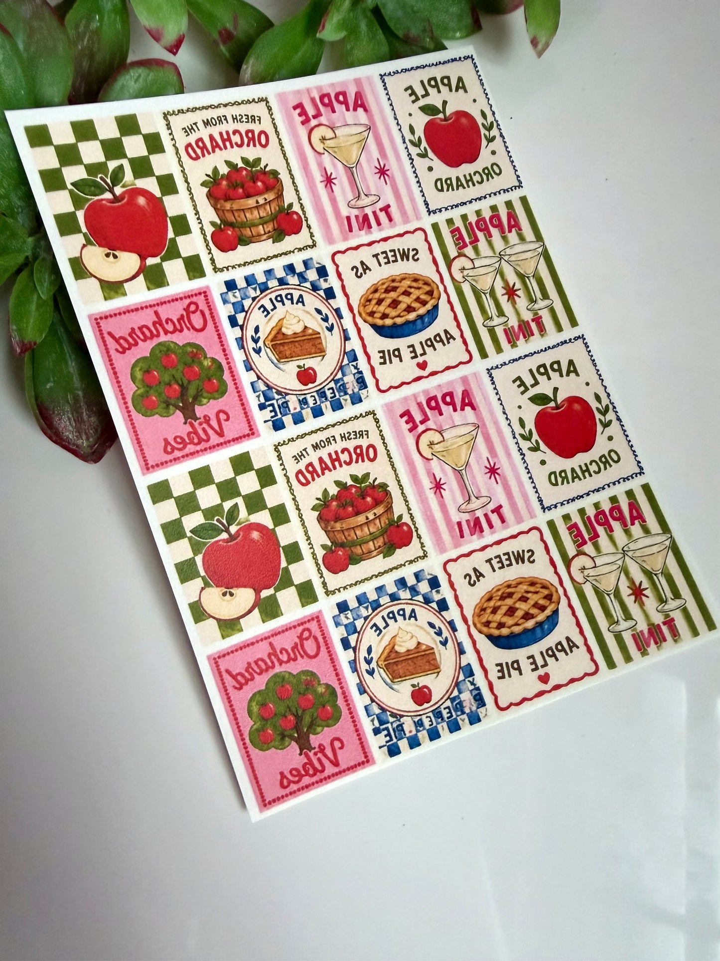 Apple Time Tile Transfer Paper