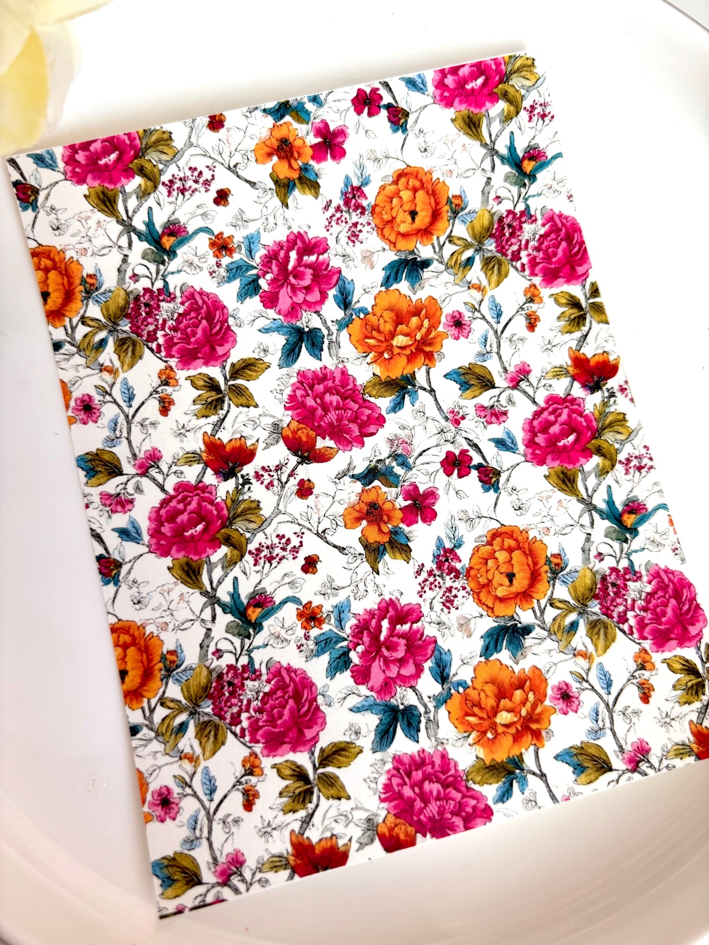 Porcelain Floral A Transfer Paper