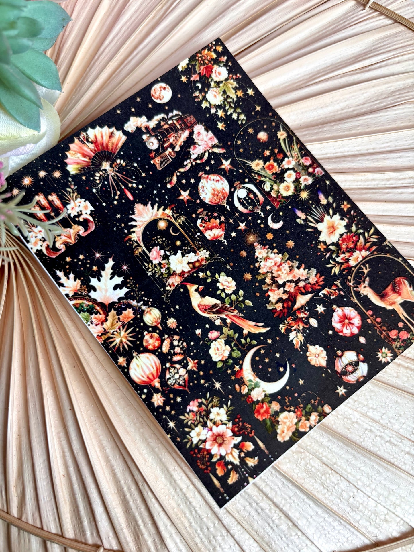 Celestial Holiday Tile Transfer Paper