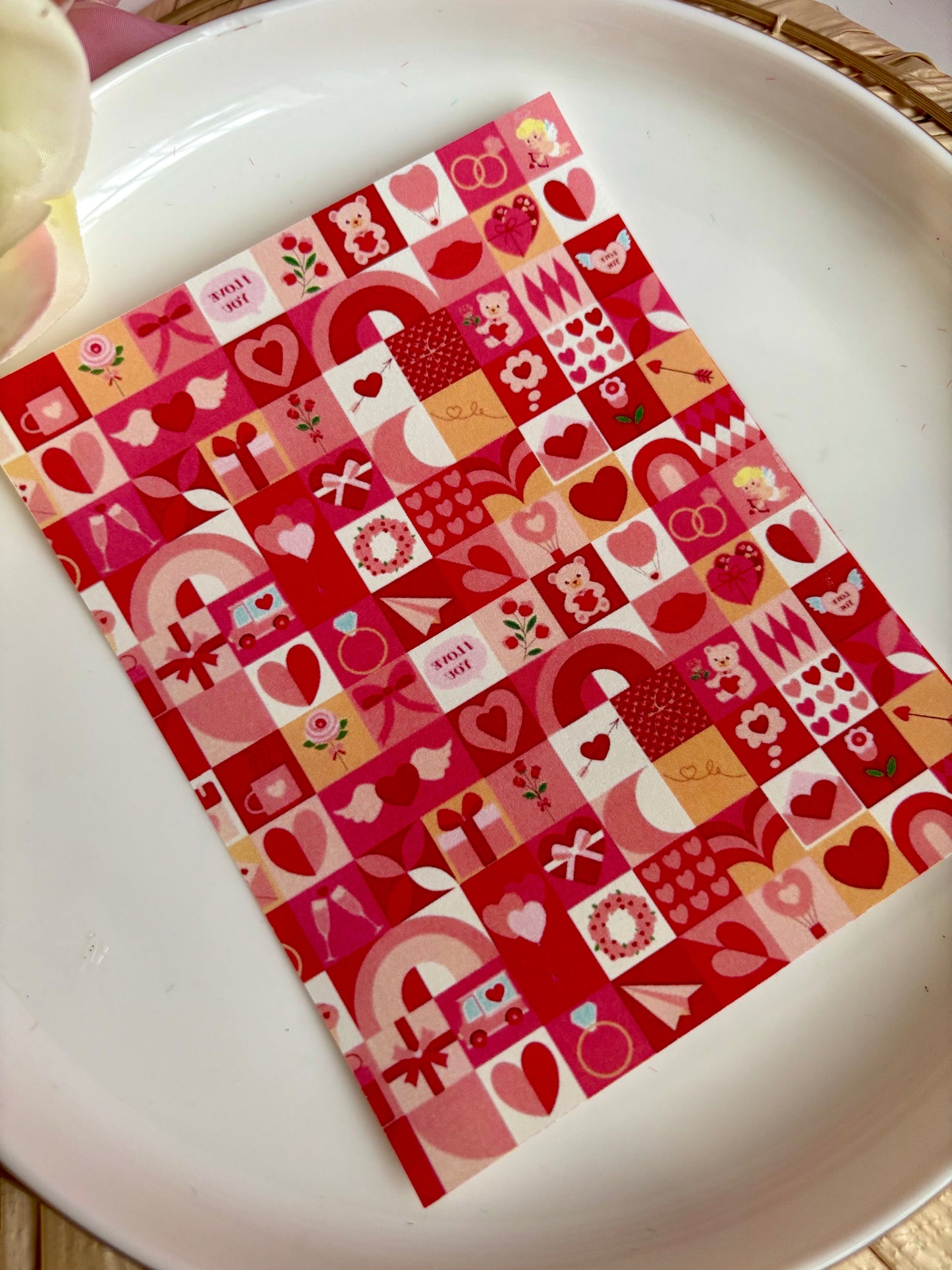 V-Day Grid Transfer Paper
