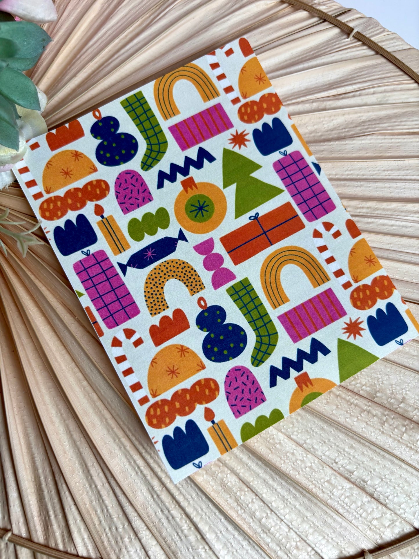 Funky Geo Xmas Transfer Paper