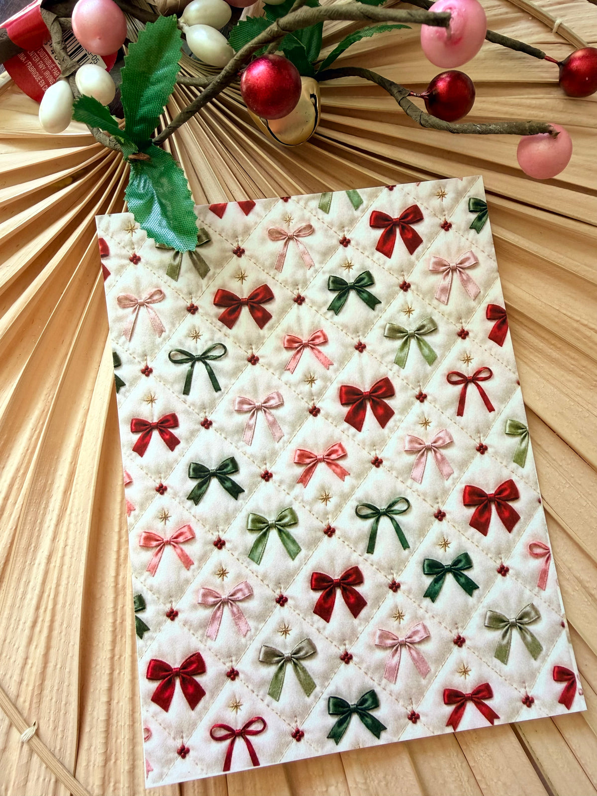 Quilted Bow Transfer Paper
