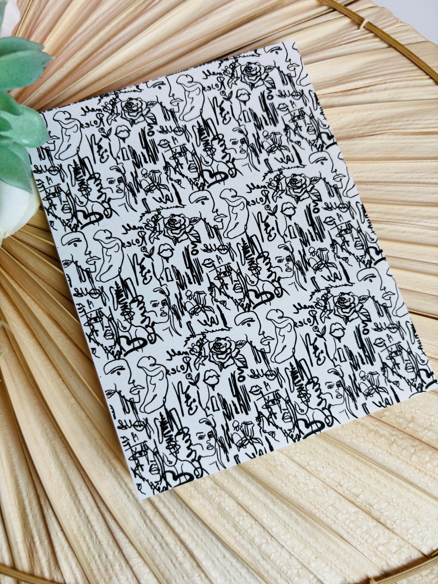 B&W Faces Transfer Paper