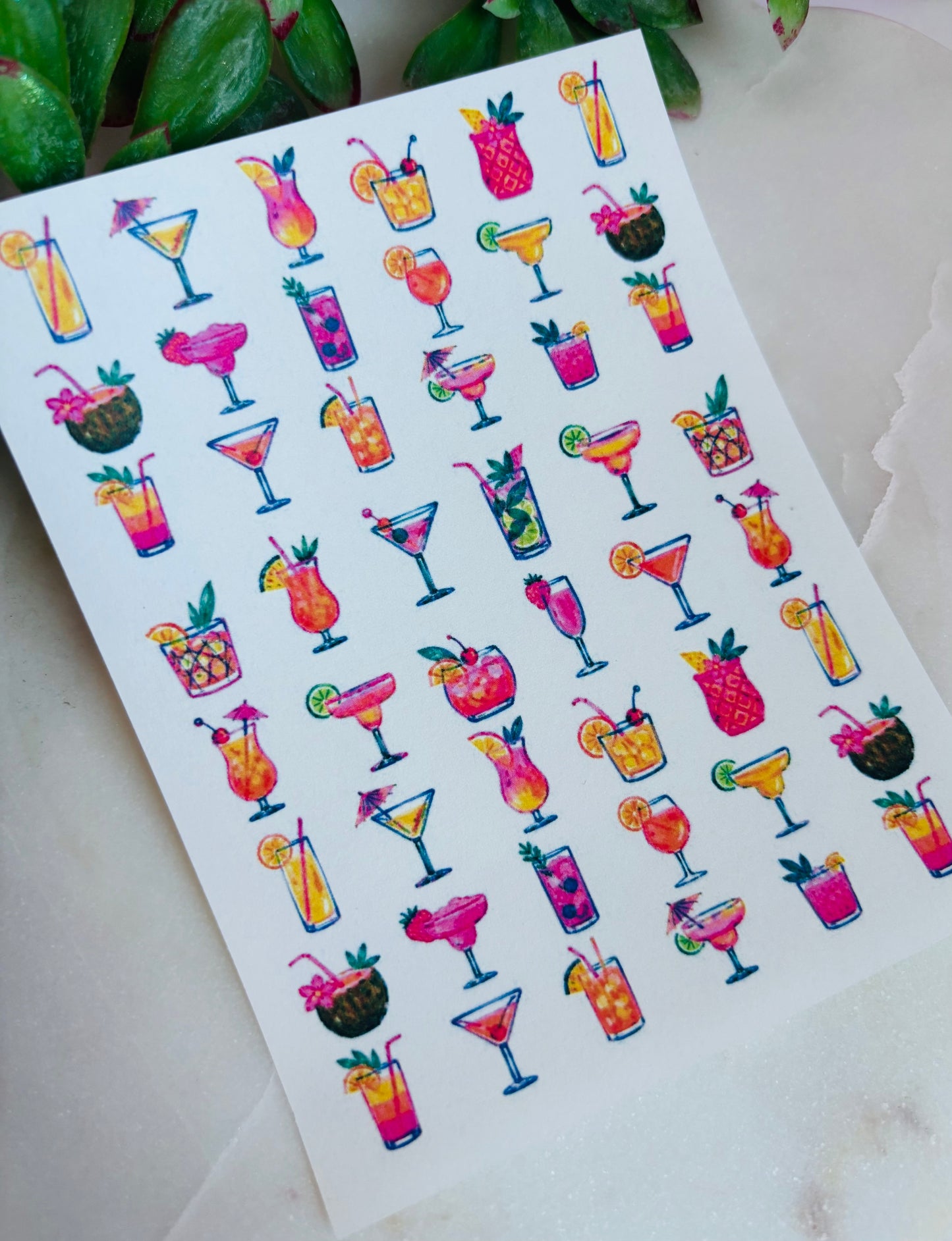 Whimsy Cocktail Charm Transfer Paper