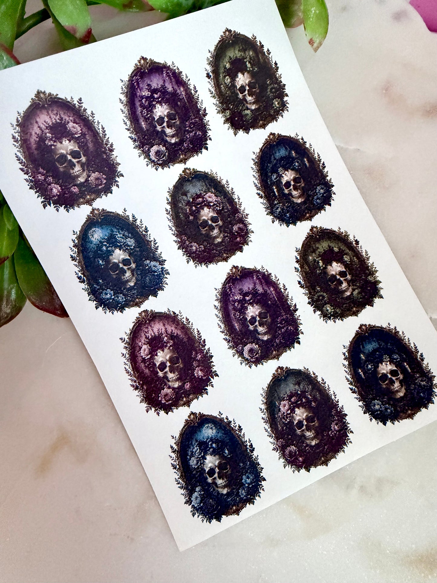Dark Skull Rococo Transfer Paper