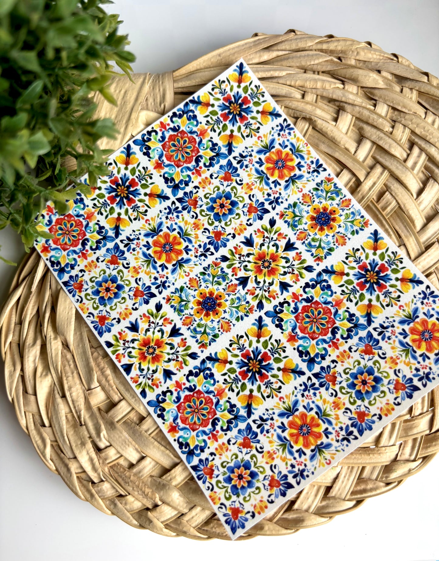 Mexican Tile Transfer Paper