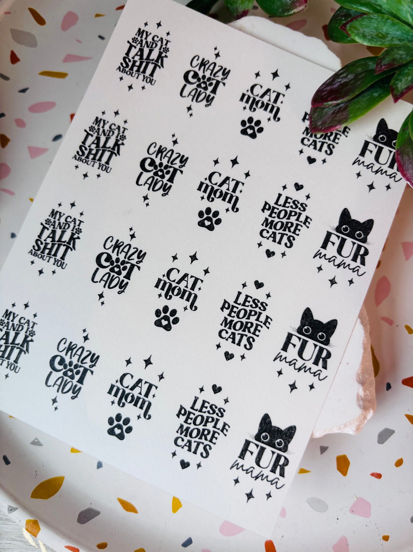 Cat Mom Transfer Paper