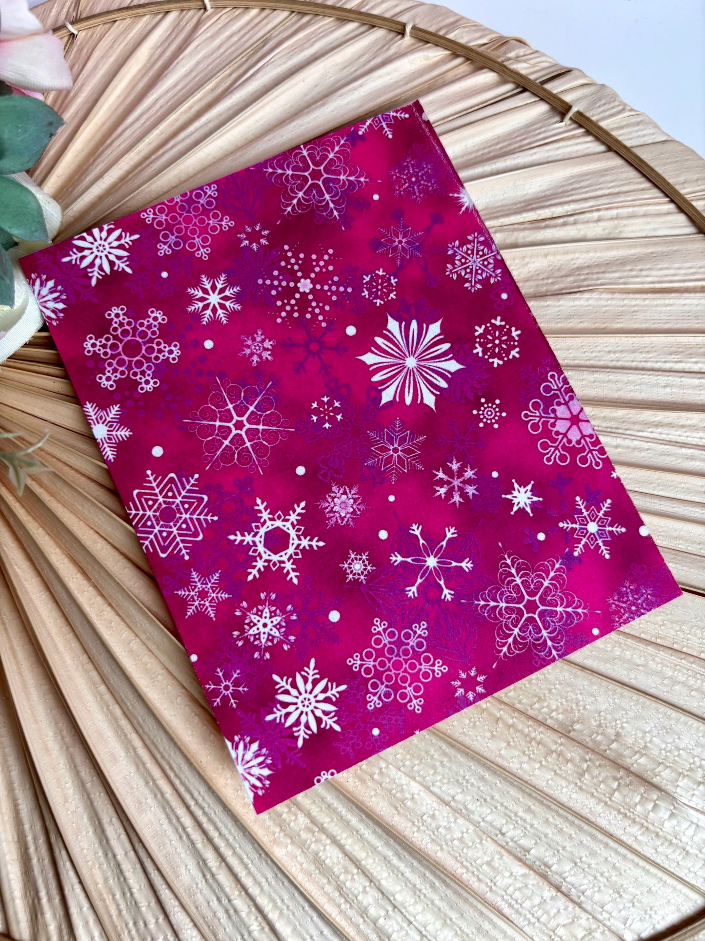 Hot Pink Snowflake Transfer Paper