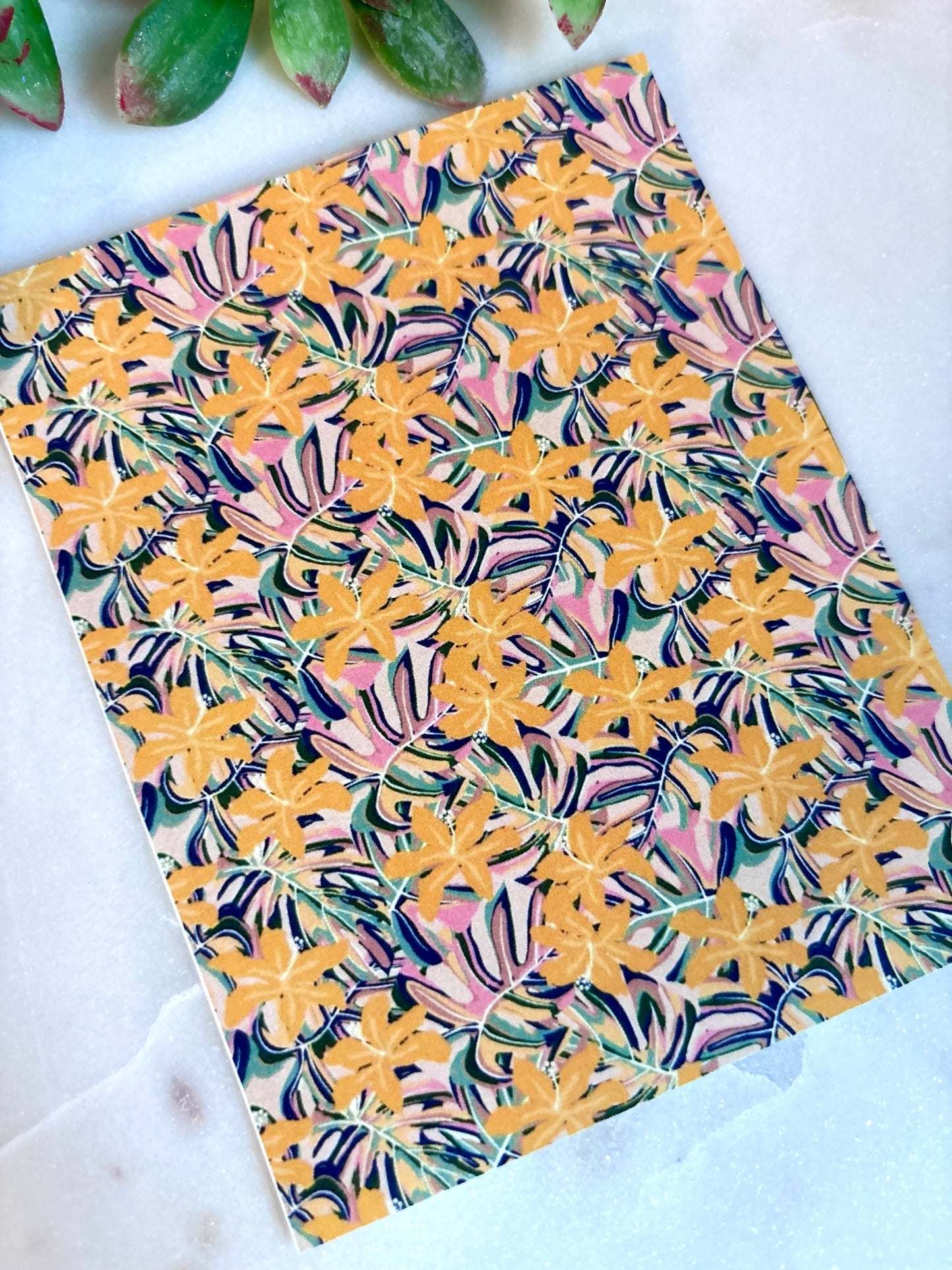 Yellow Monstera Transfer Paper