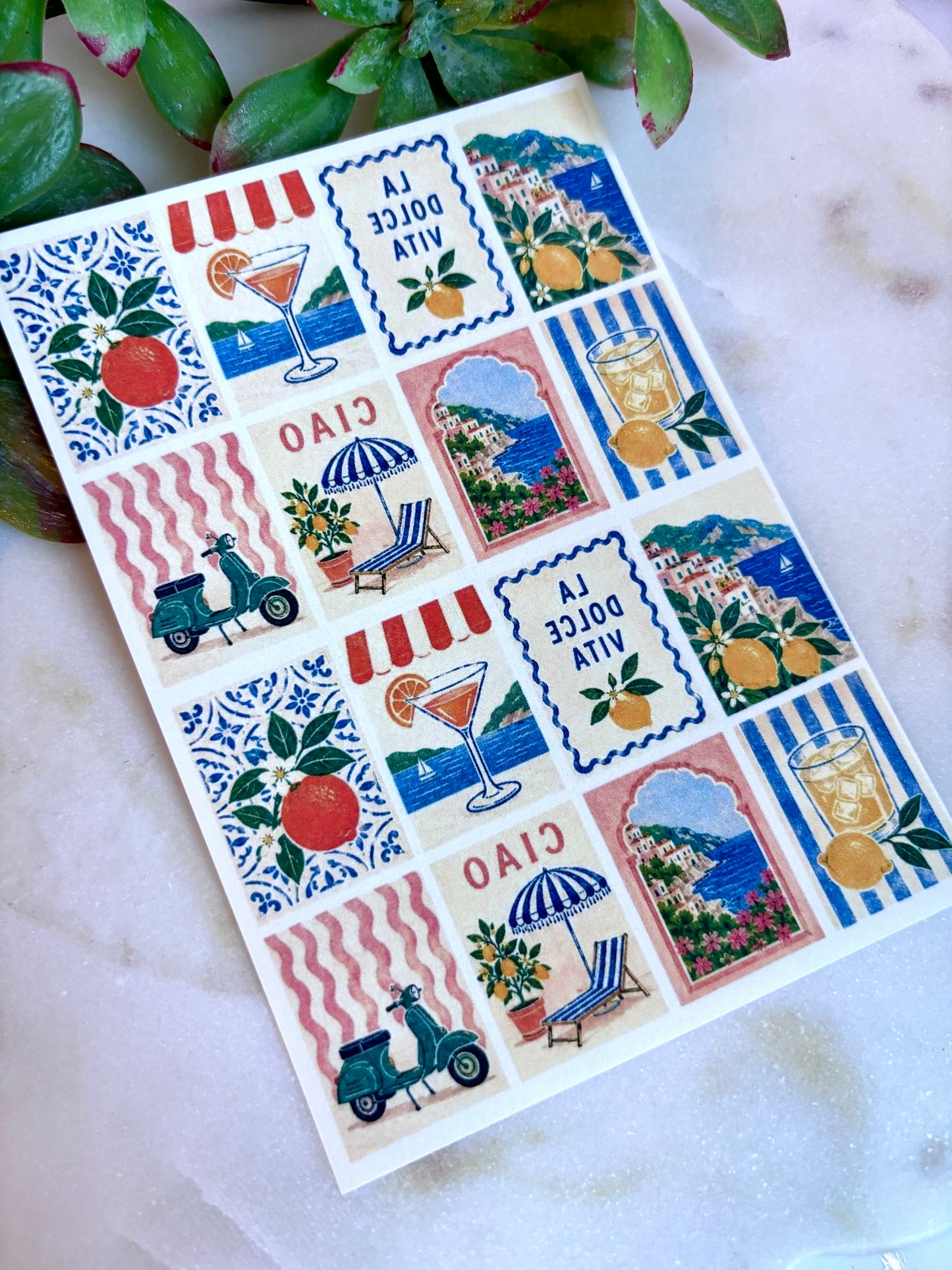 Italian Summer Tile Transfer Paper