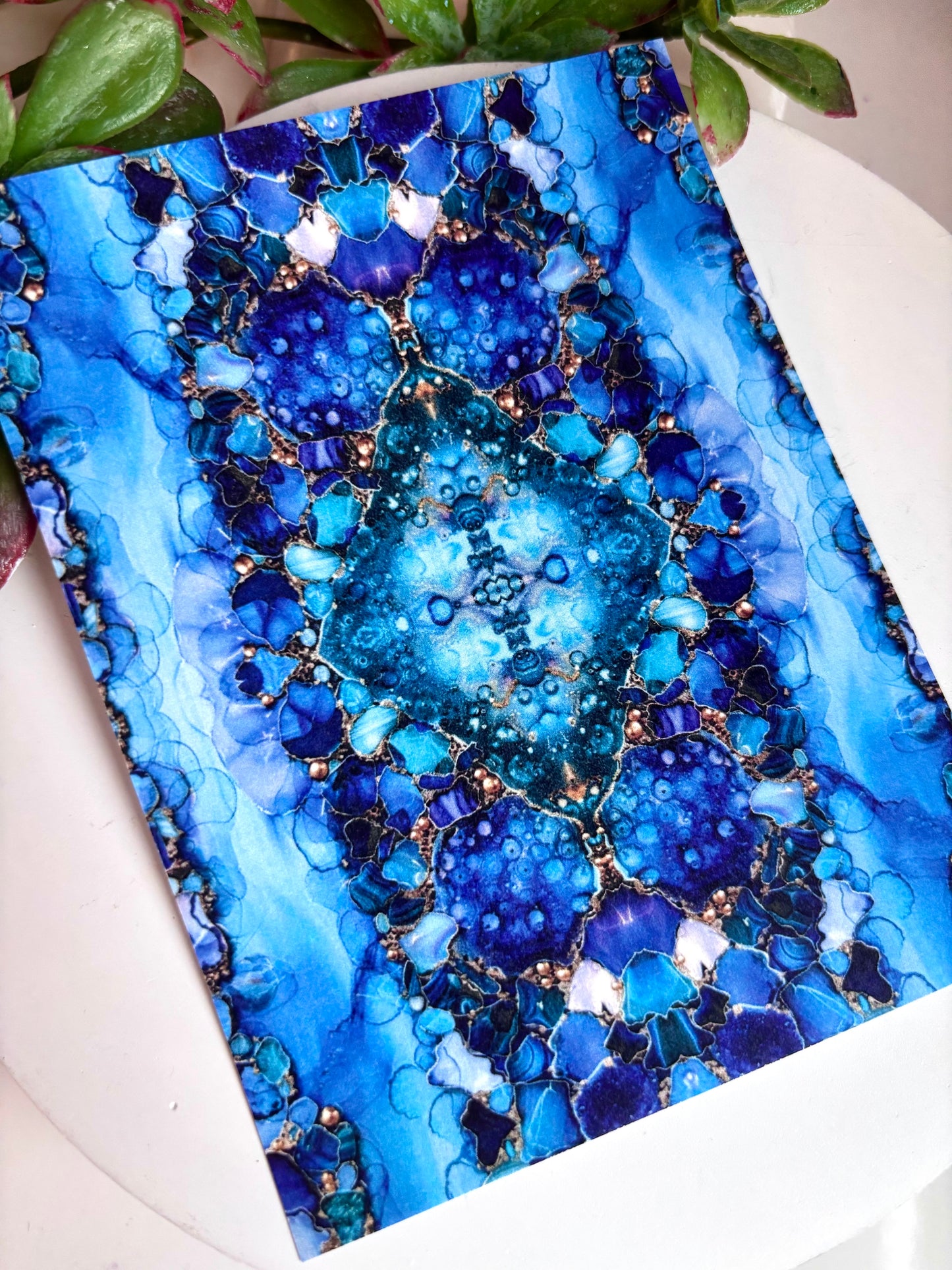 Blue Kaleidoscope 2 Transfer Paper