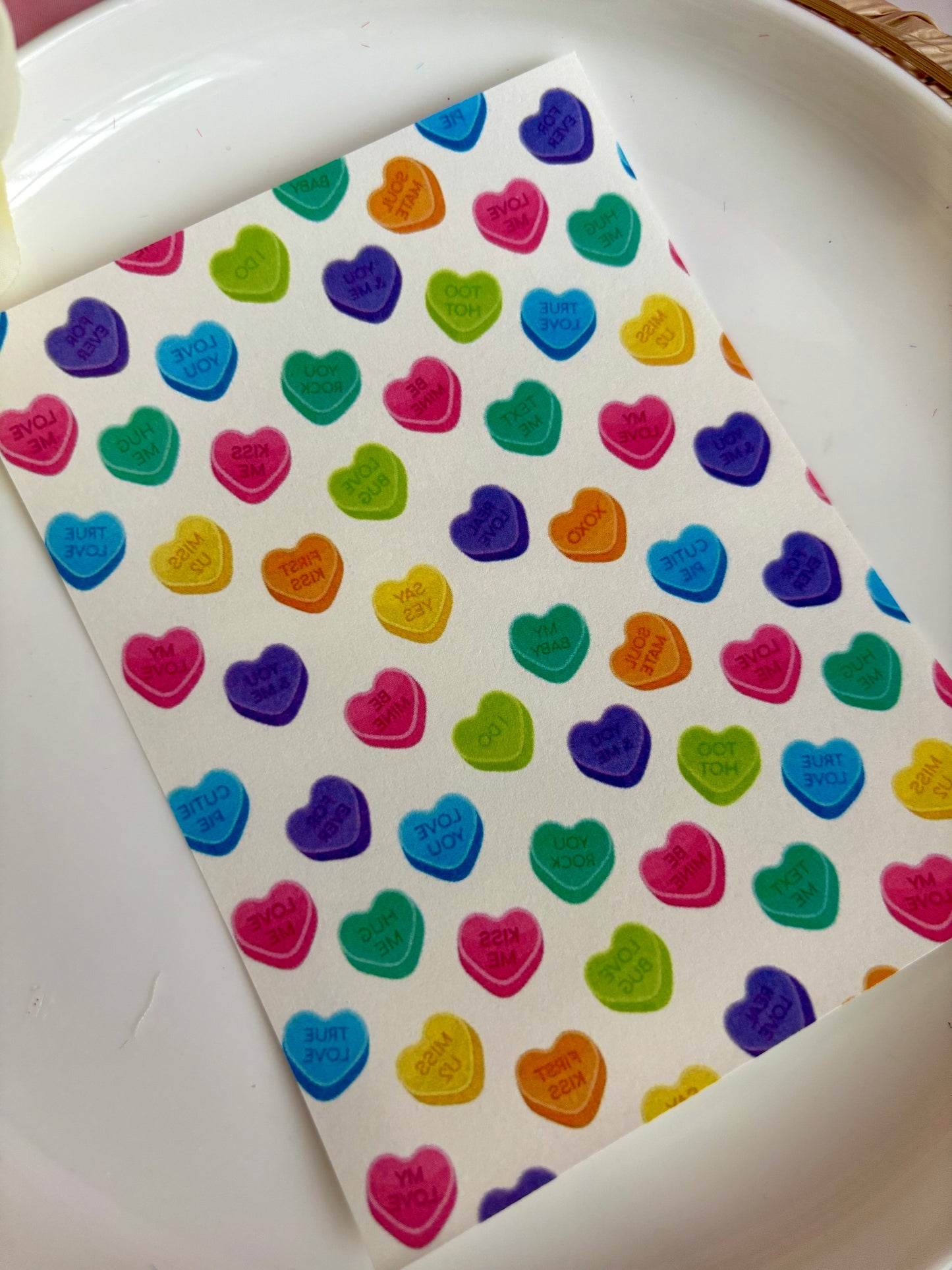 Candy Heart Vibrant Transfer Paper