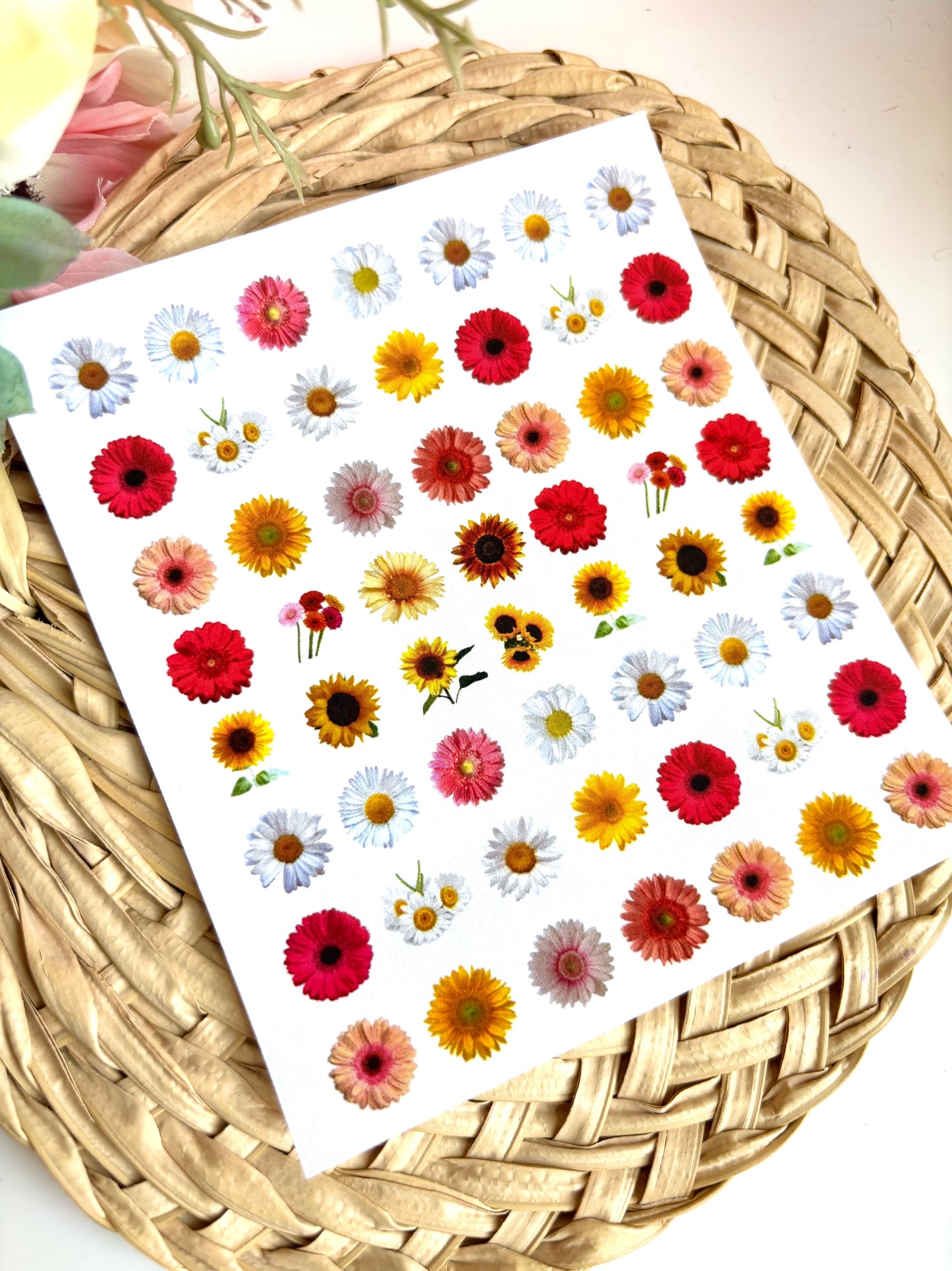 Daisiy & Sunflower Charms Transfer Paper